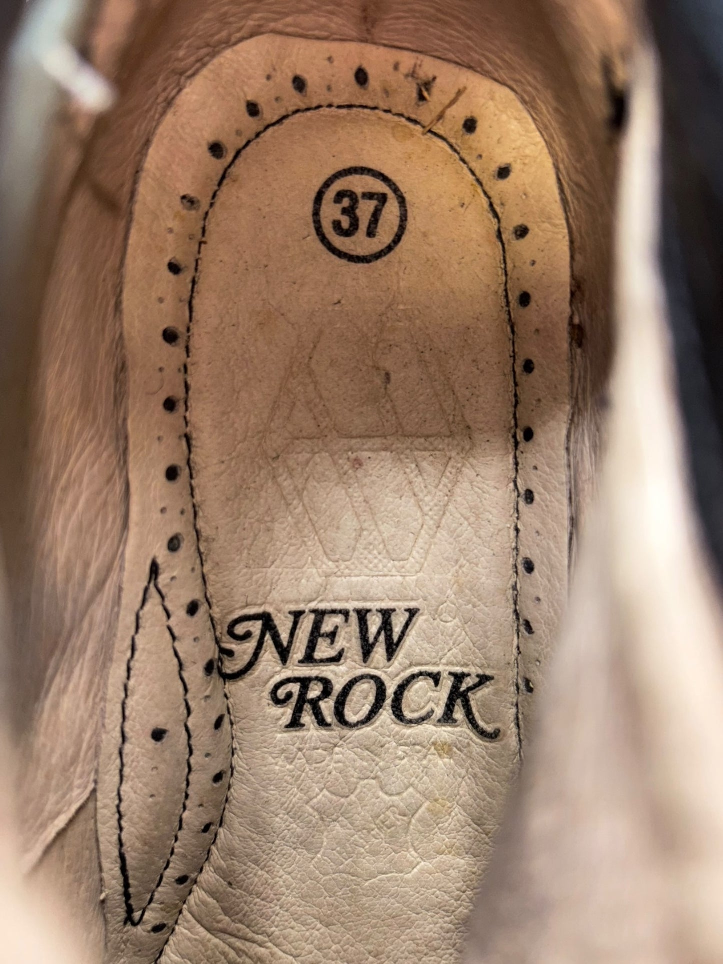 Vintage New Rock avant garde leather platform boots size 37