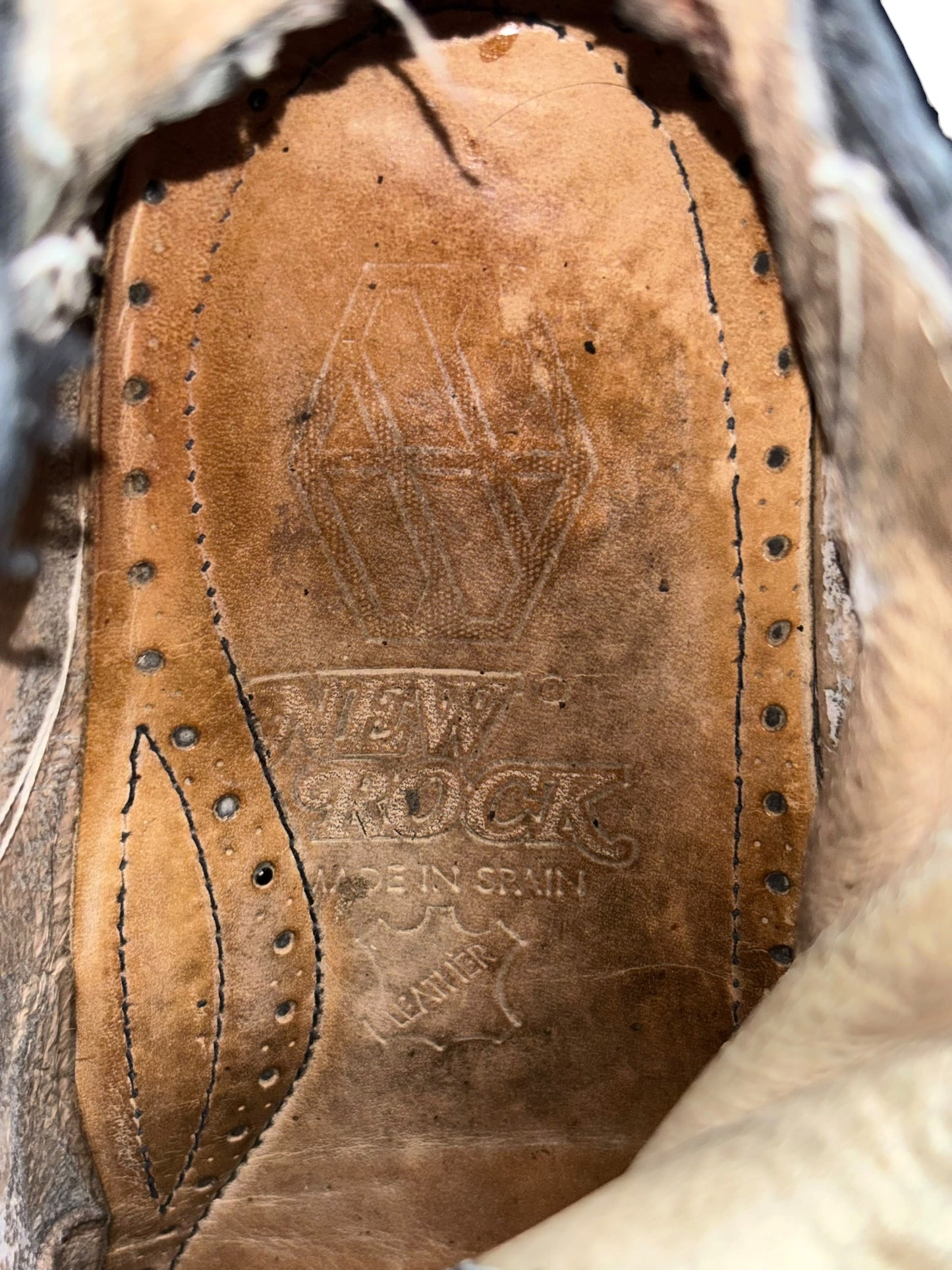 Vintage New Rock knee high reactor leather boots