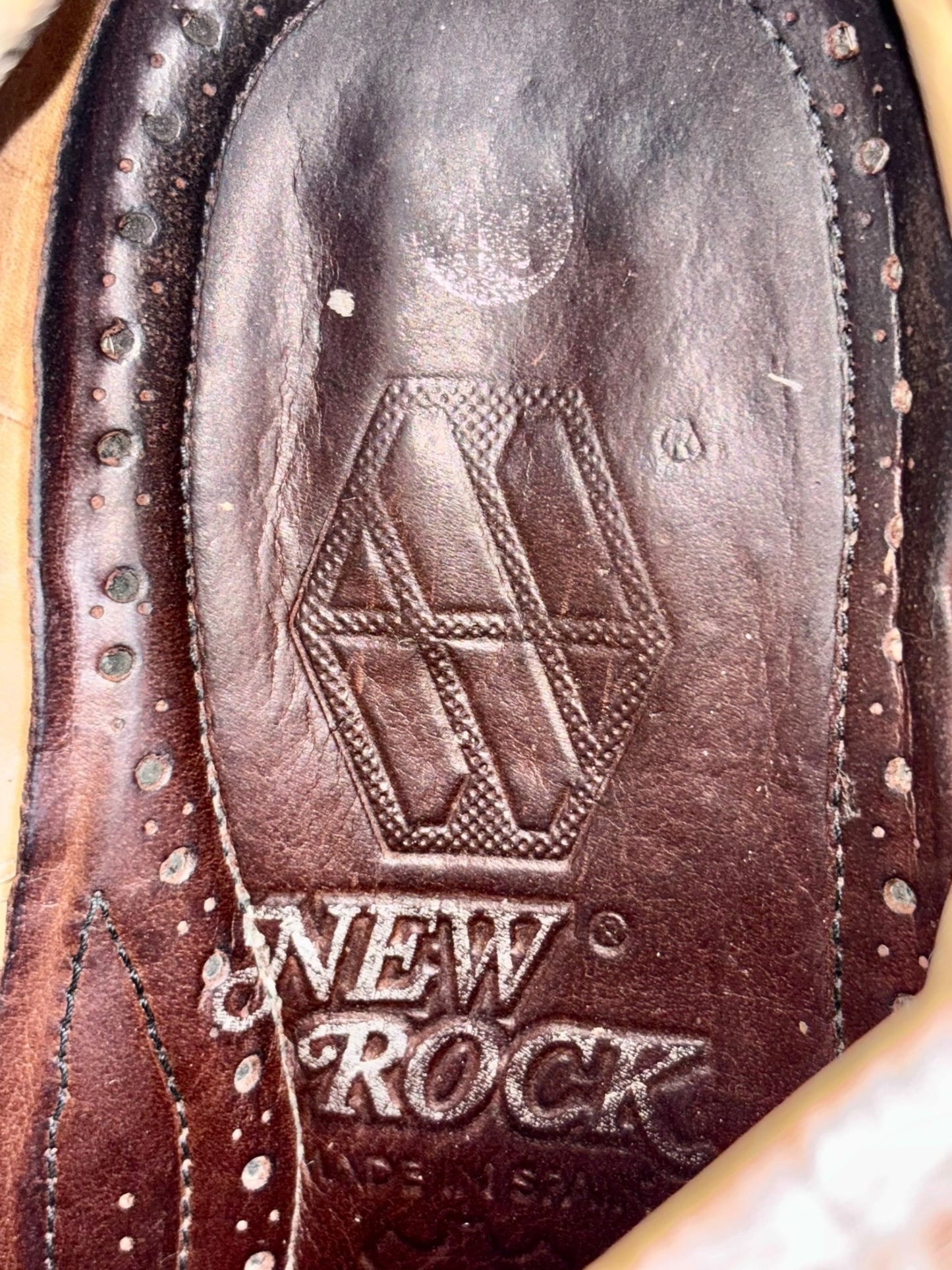 Vintage New Rock mid-calf leather reactor boots size 43