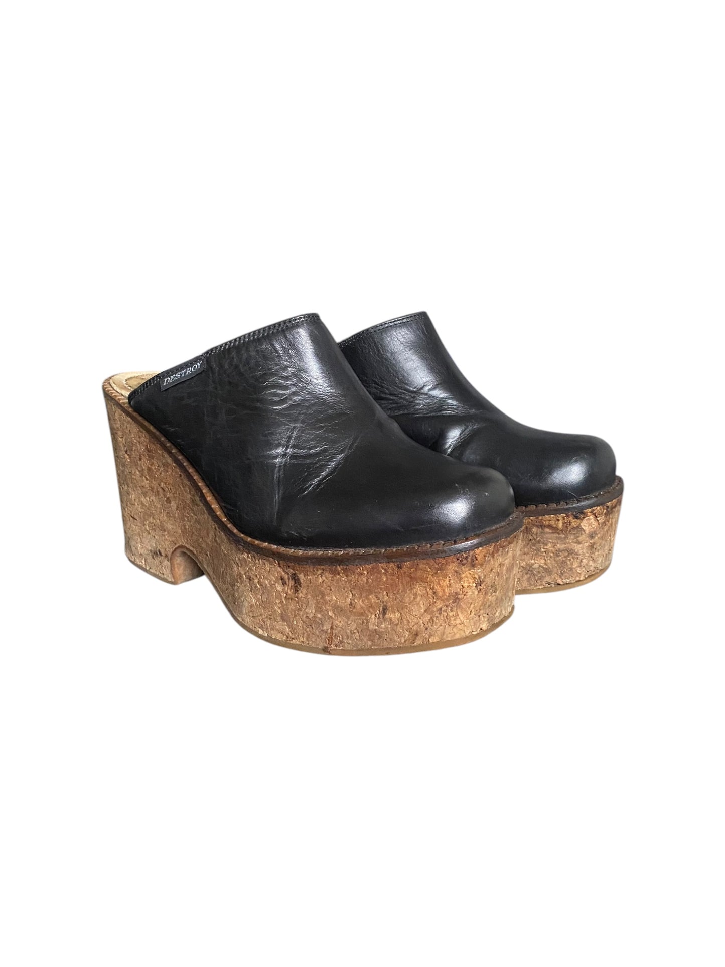 Vintage Destroy leather mules size 36