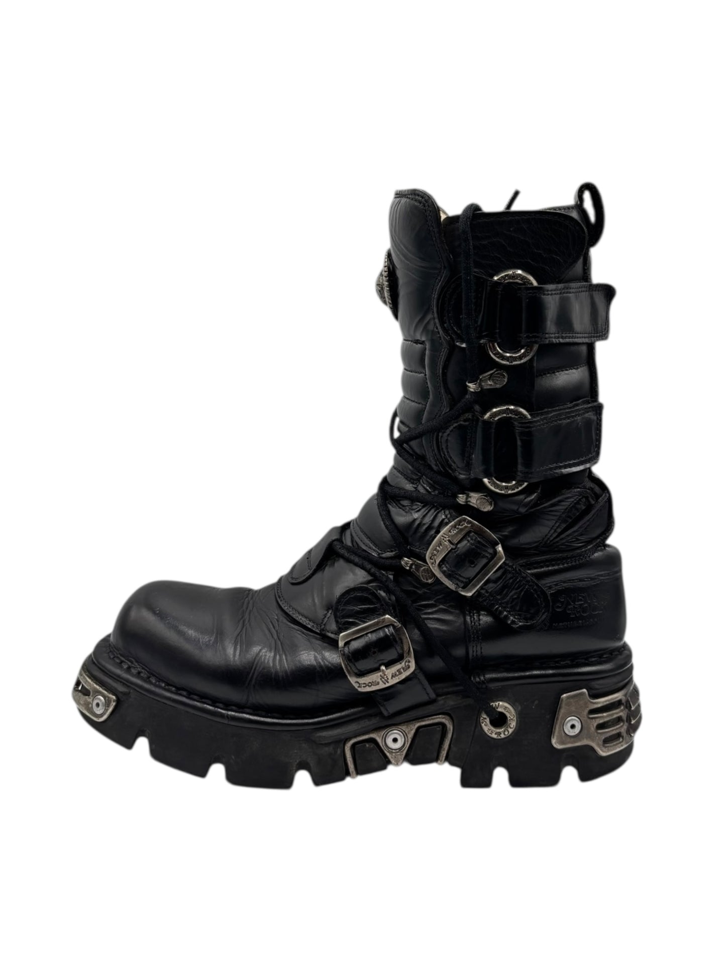 Vintage New Rock mid-calf leather reactor boots size 43