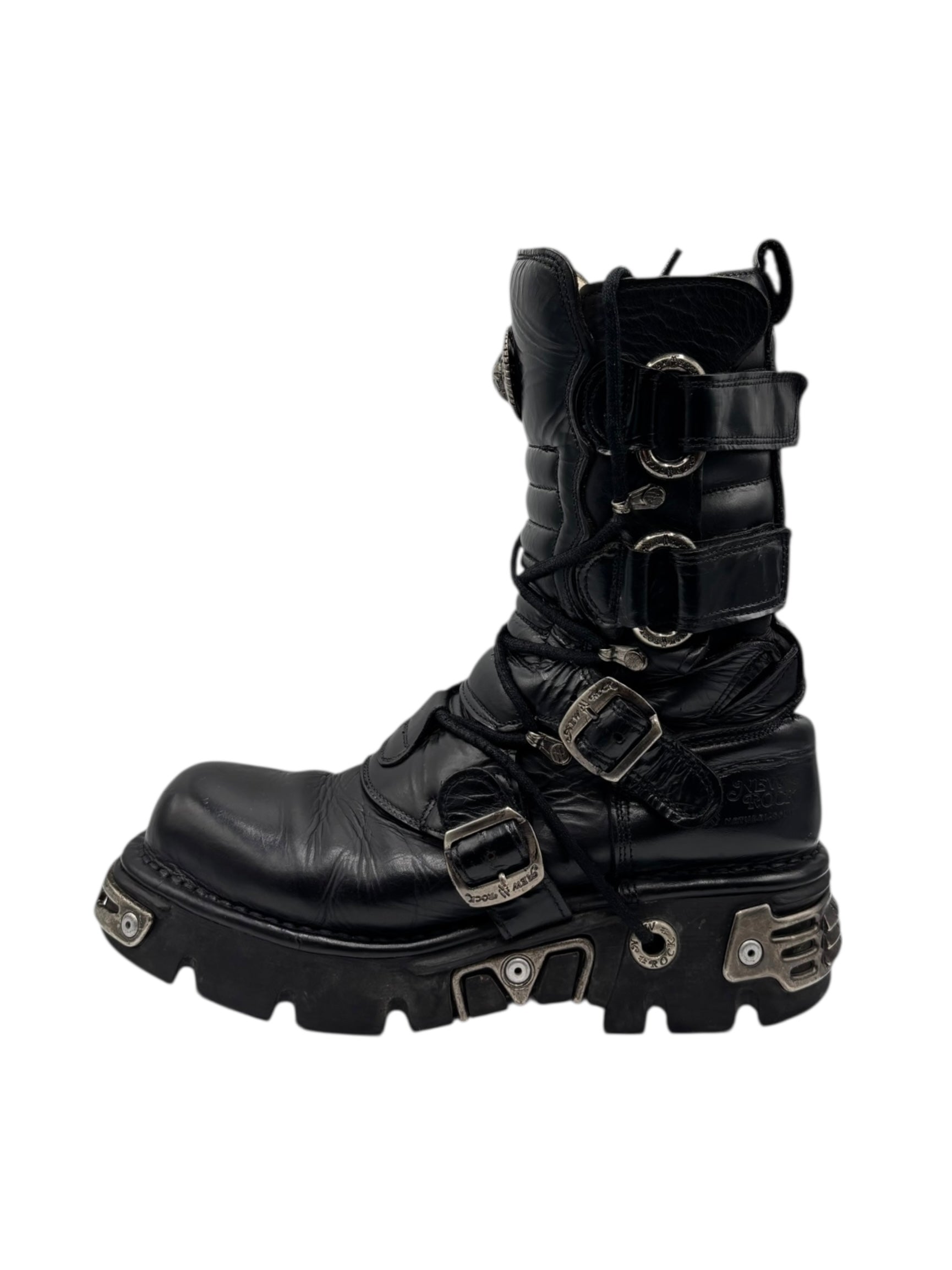 Vintage New Rock mid-calf leather reactor boots size 43