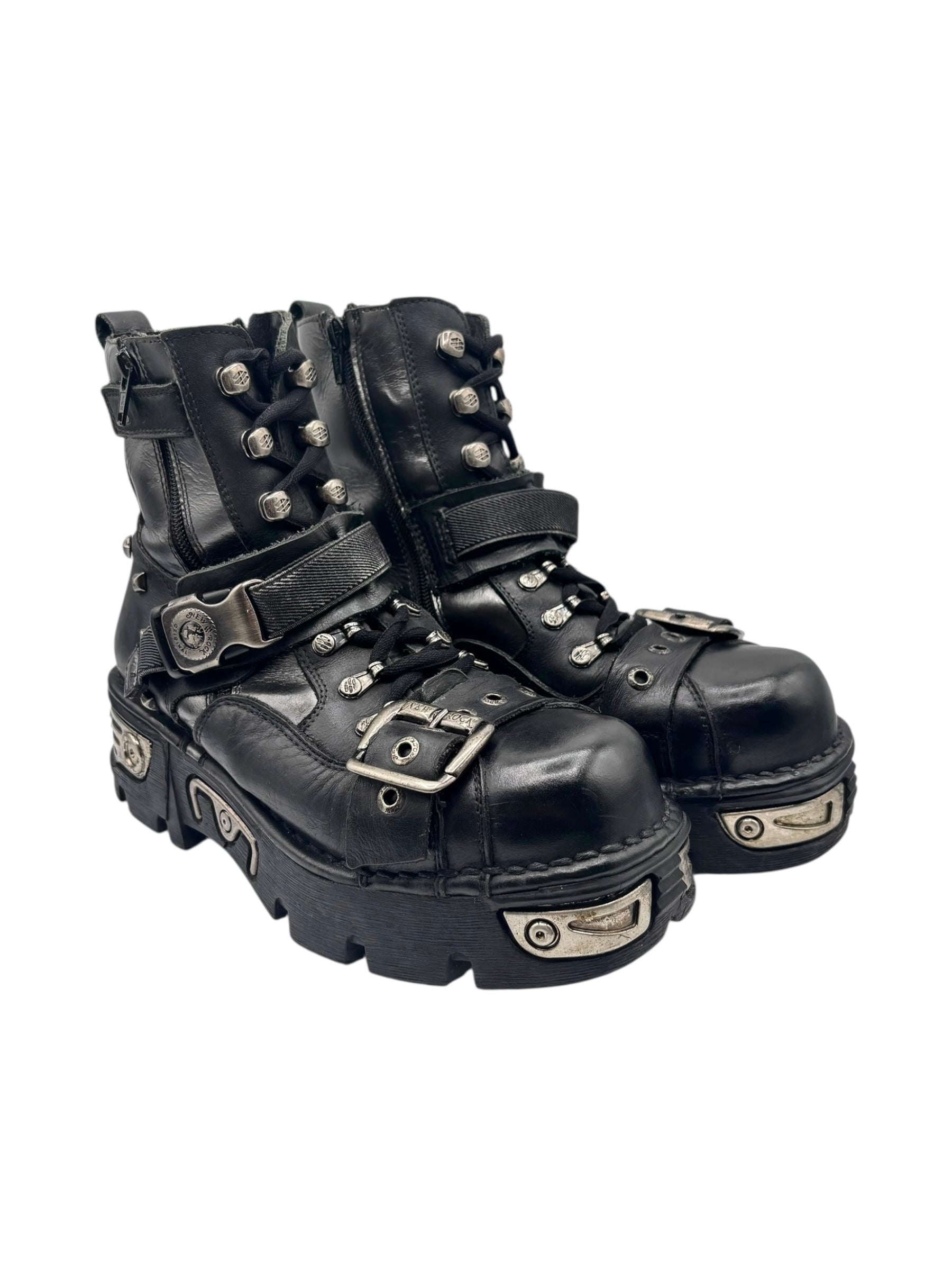 RARE vintage New Rock techno platform boots size 41