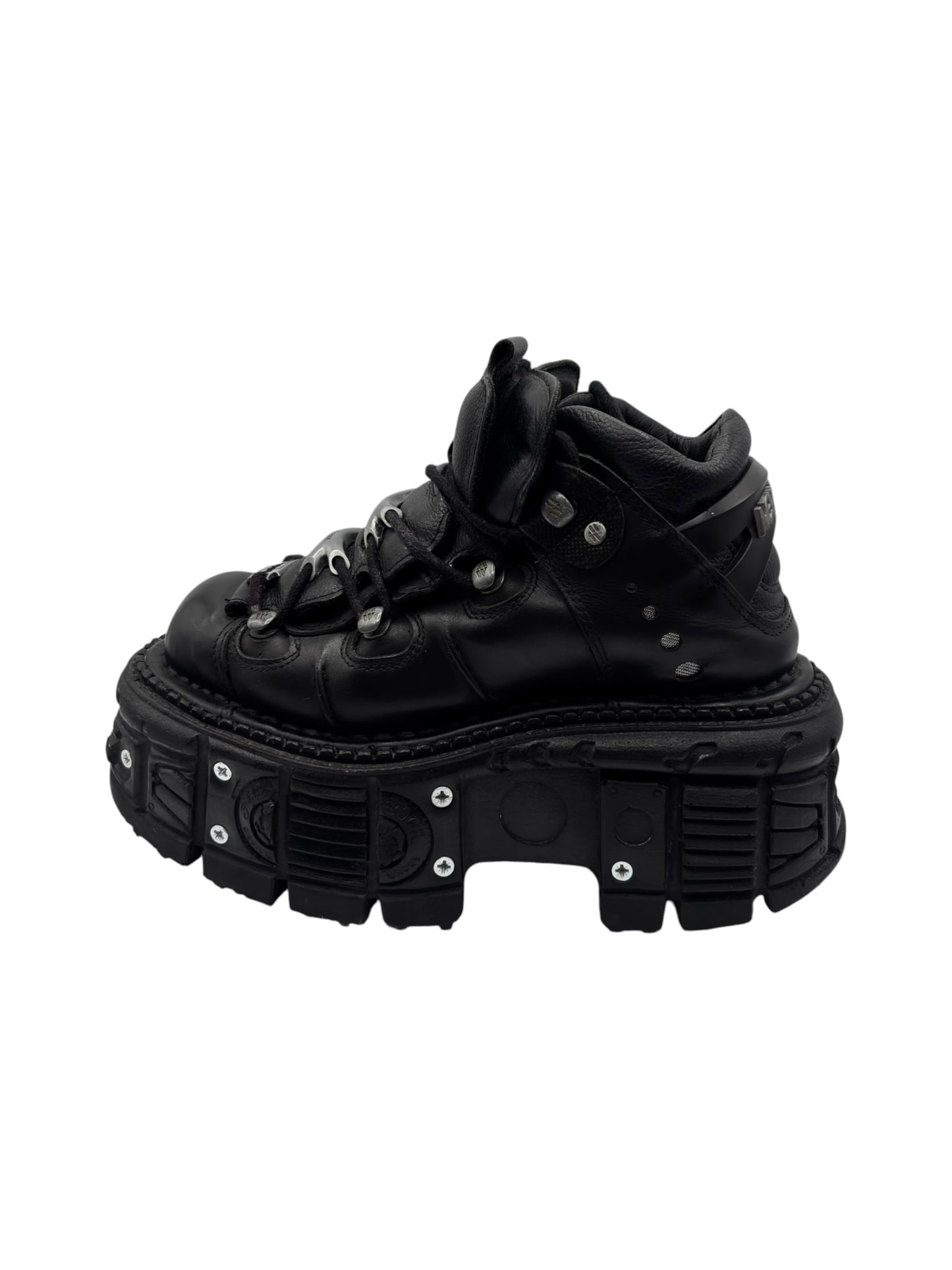 Vintage New Rock tank leather platform boots