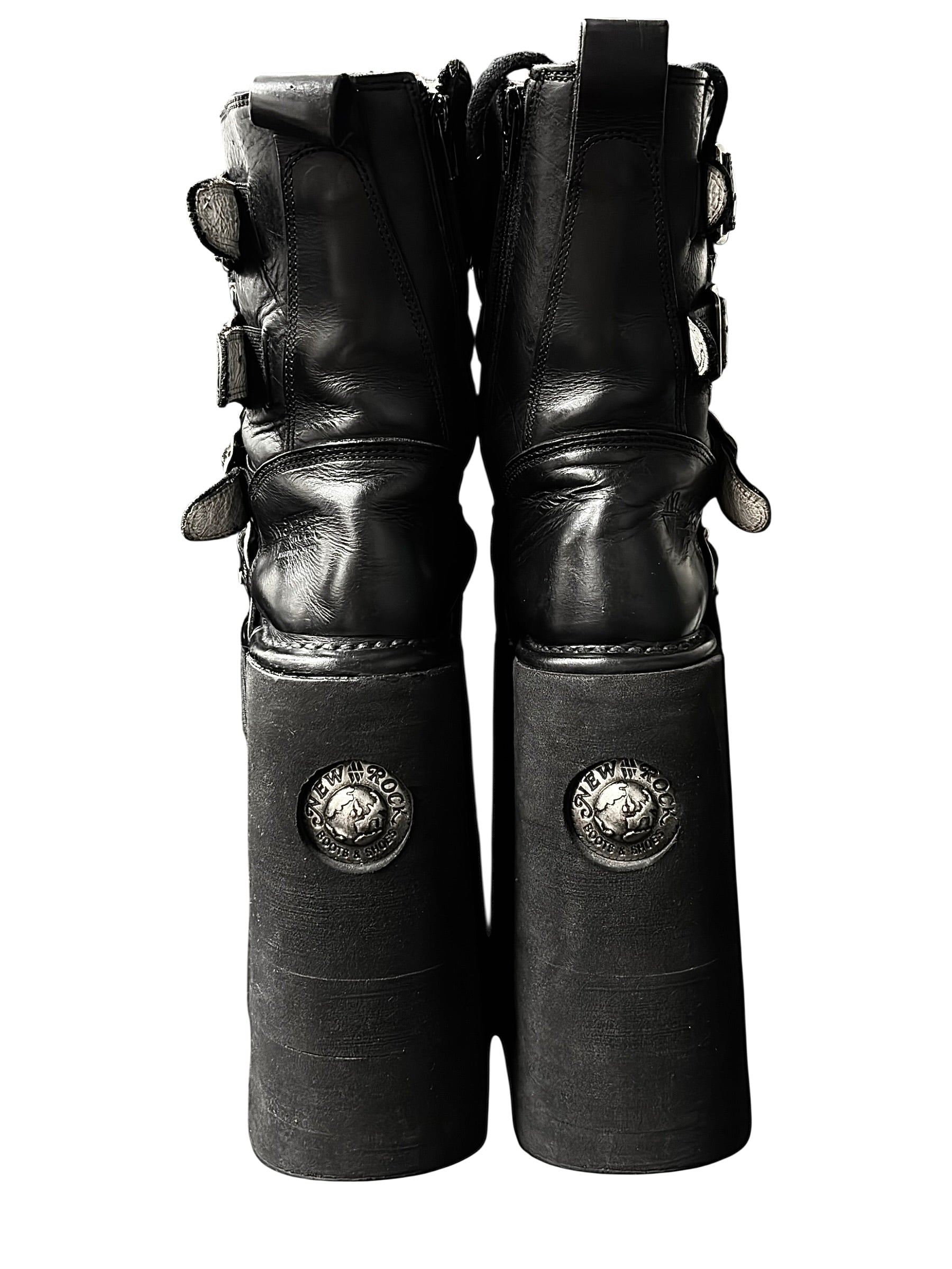 Super rare vintage New Rock double neptuno platform boots size 37
