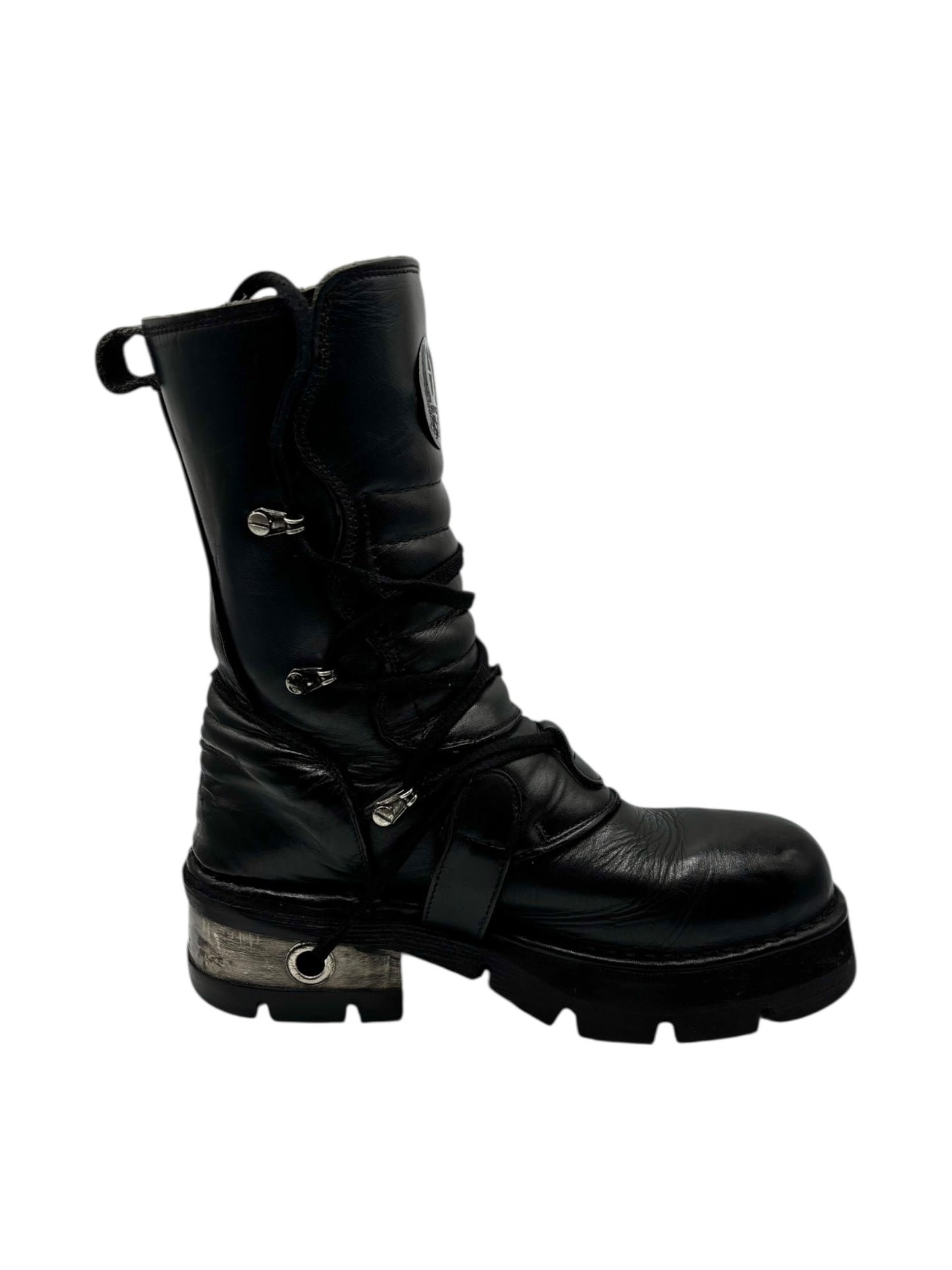 Vintage New Rock leather mid-calf boots size 38