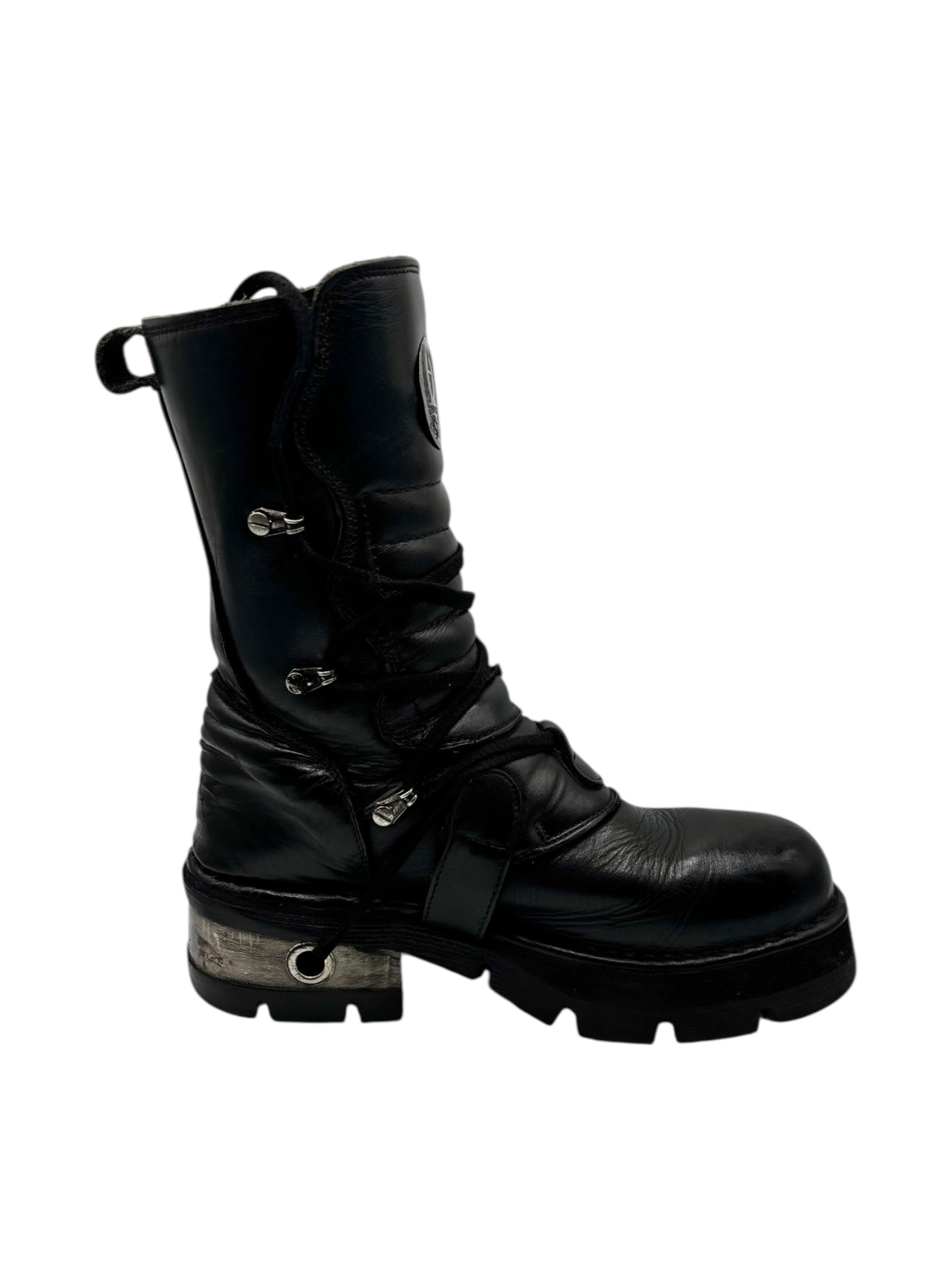 Vintage New Rock leather mid-calf boots size 38
