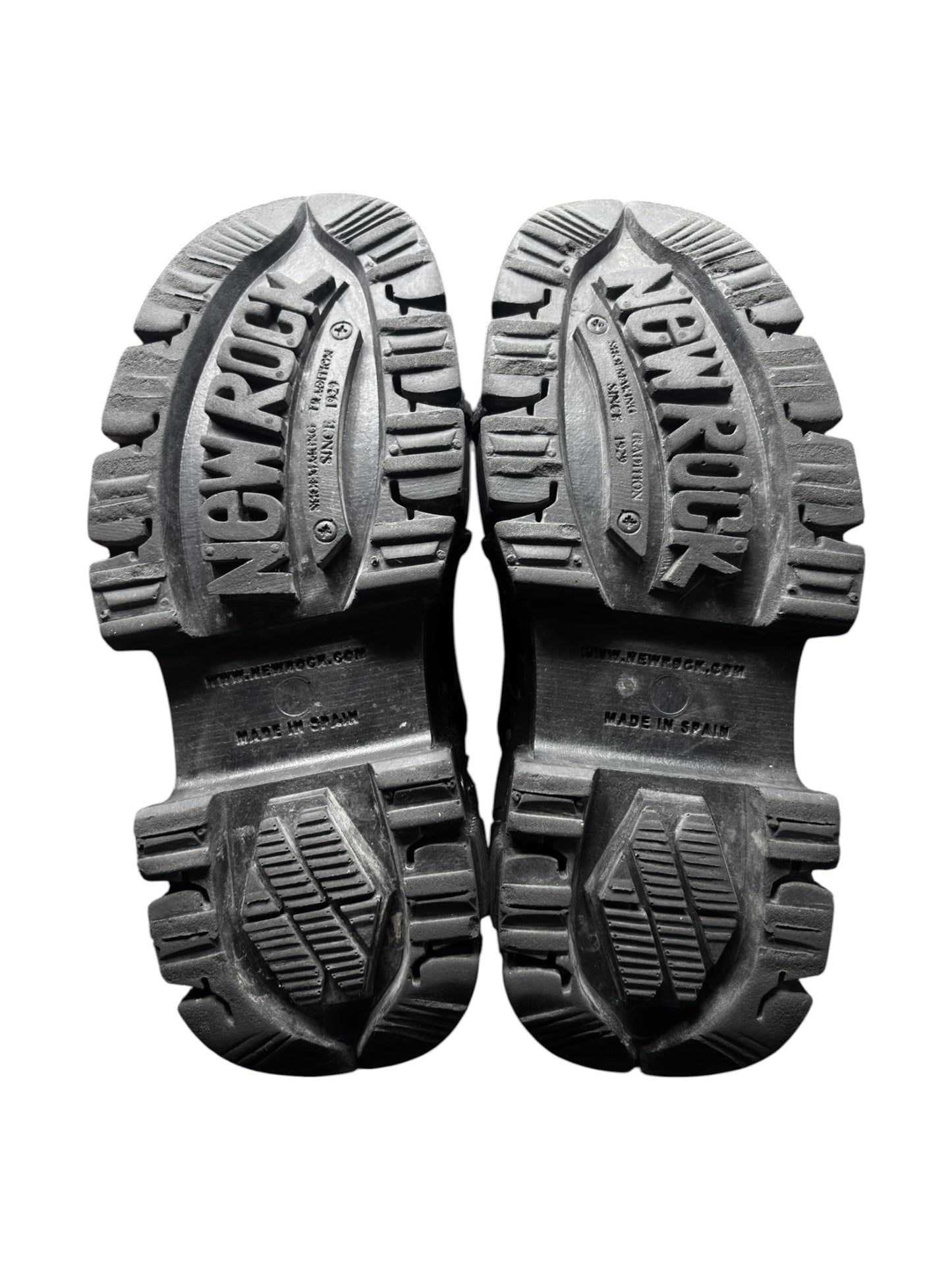 New Rock mega platform techno leather boots