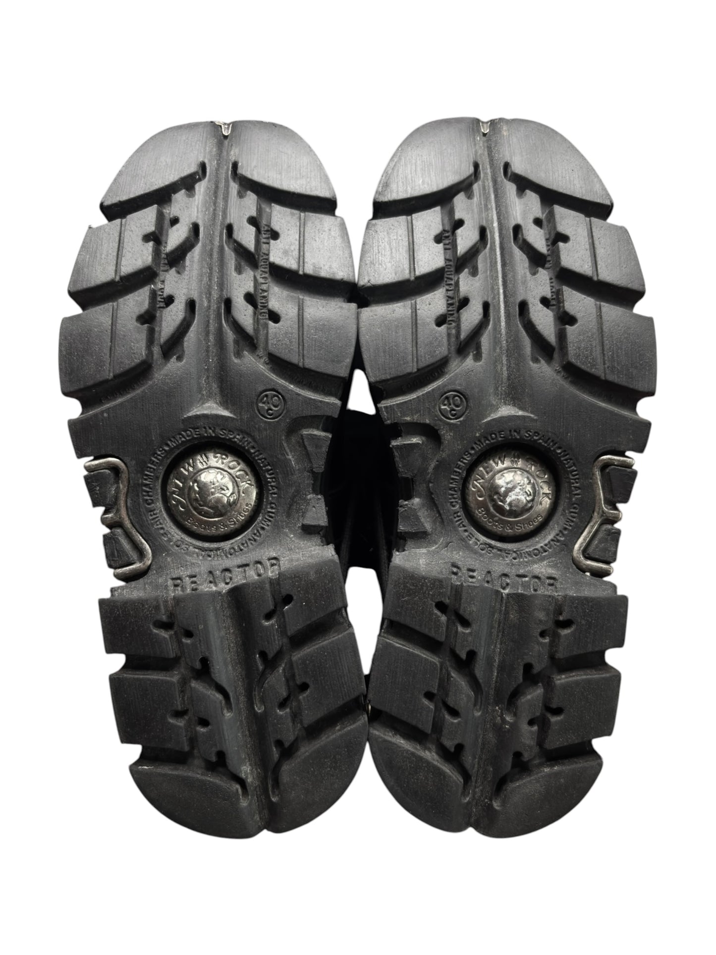 Vintage New Rock reactor mid-calf leather boots