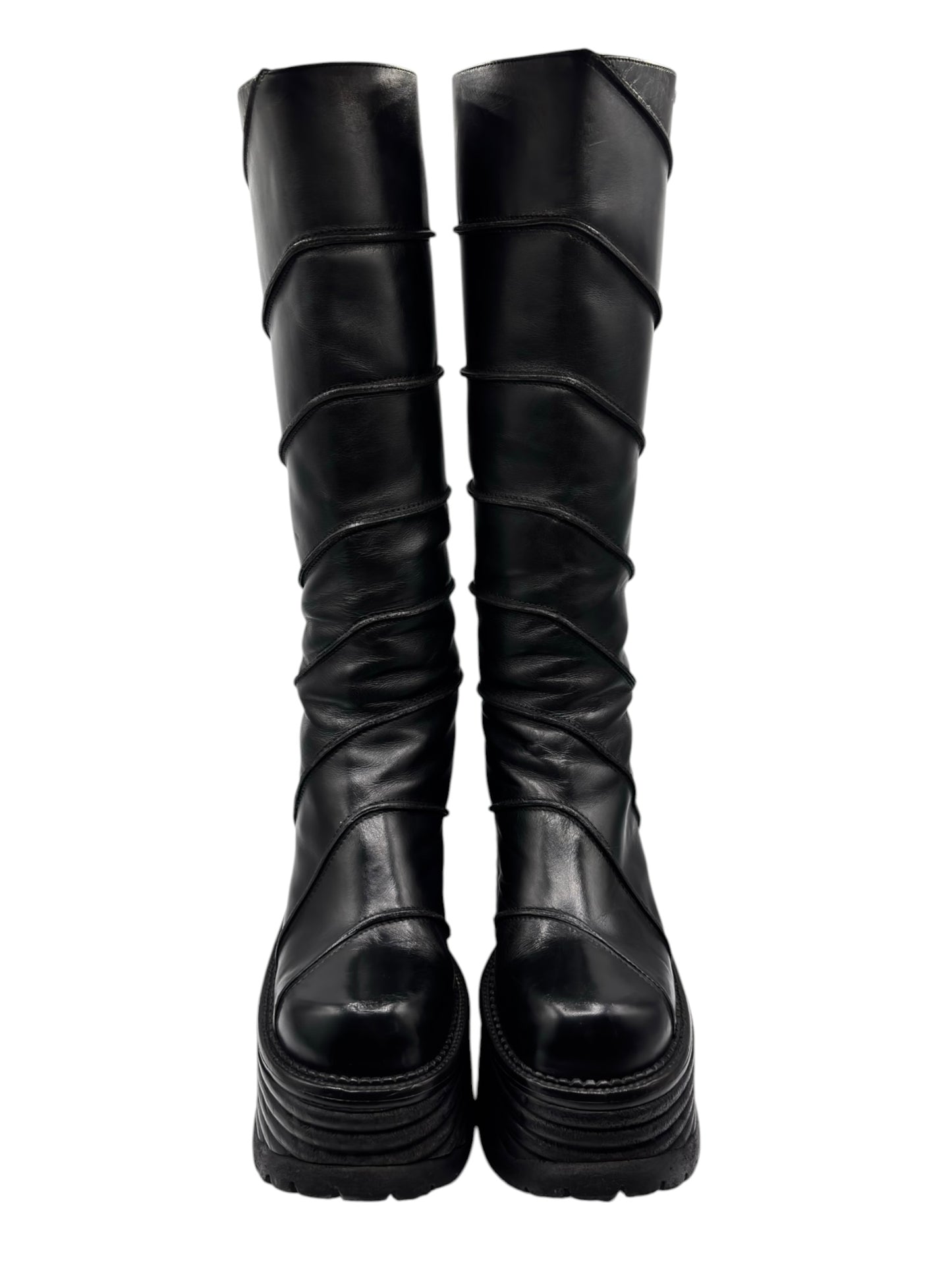 Rare vintage 90s El Dantes knee high block platform boots