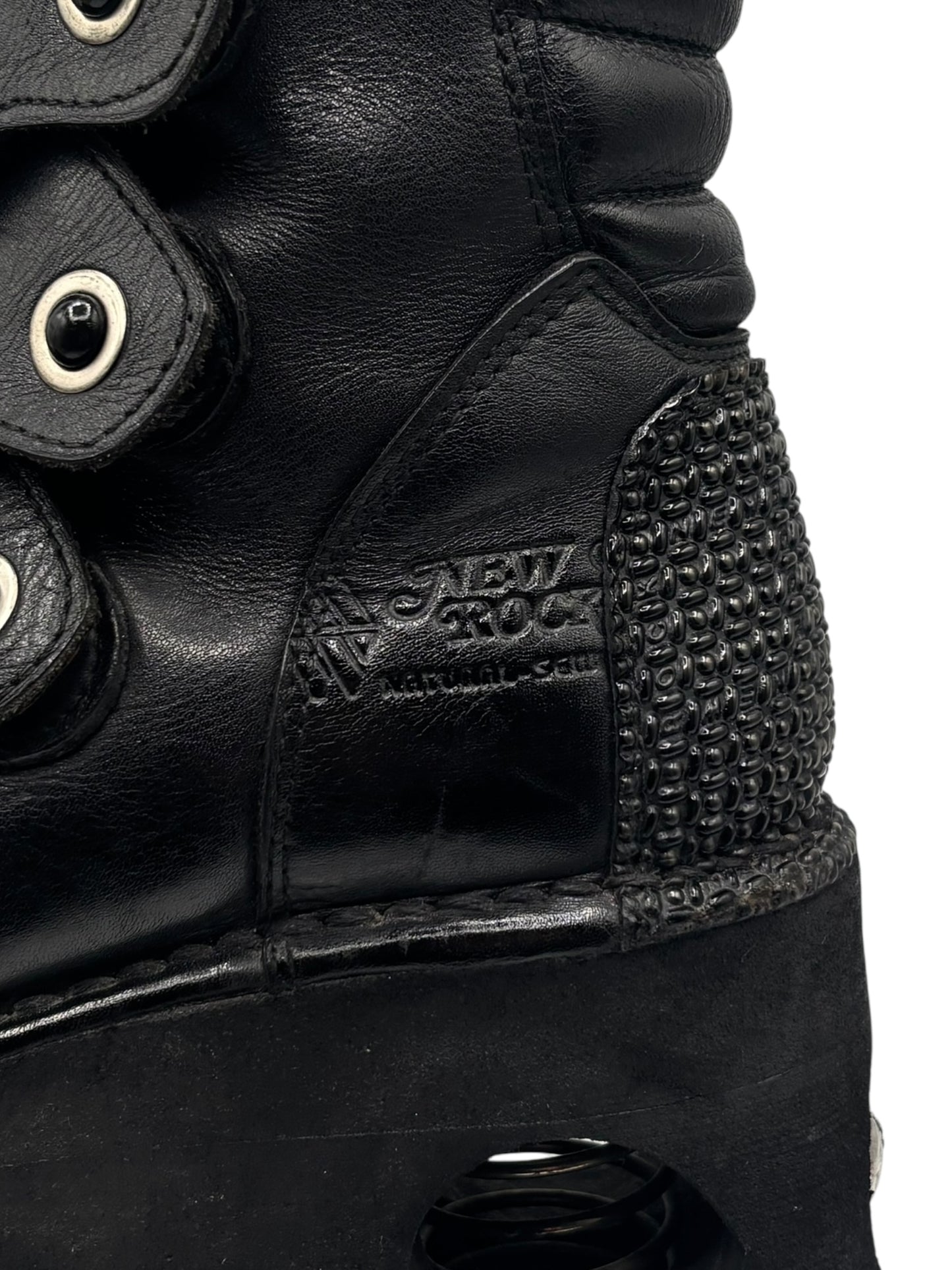 Vintage 90s New Rock armoured neptuno platform boots size 39
