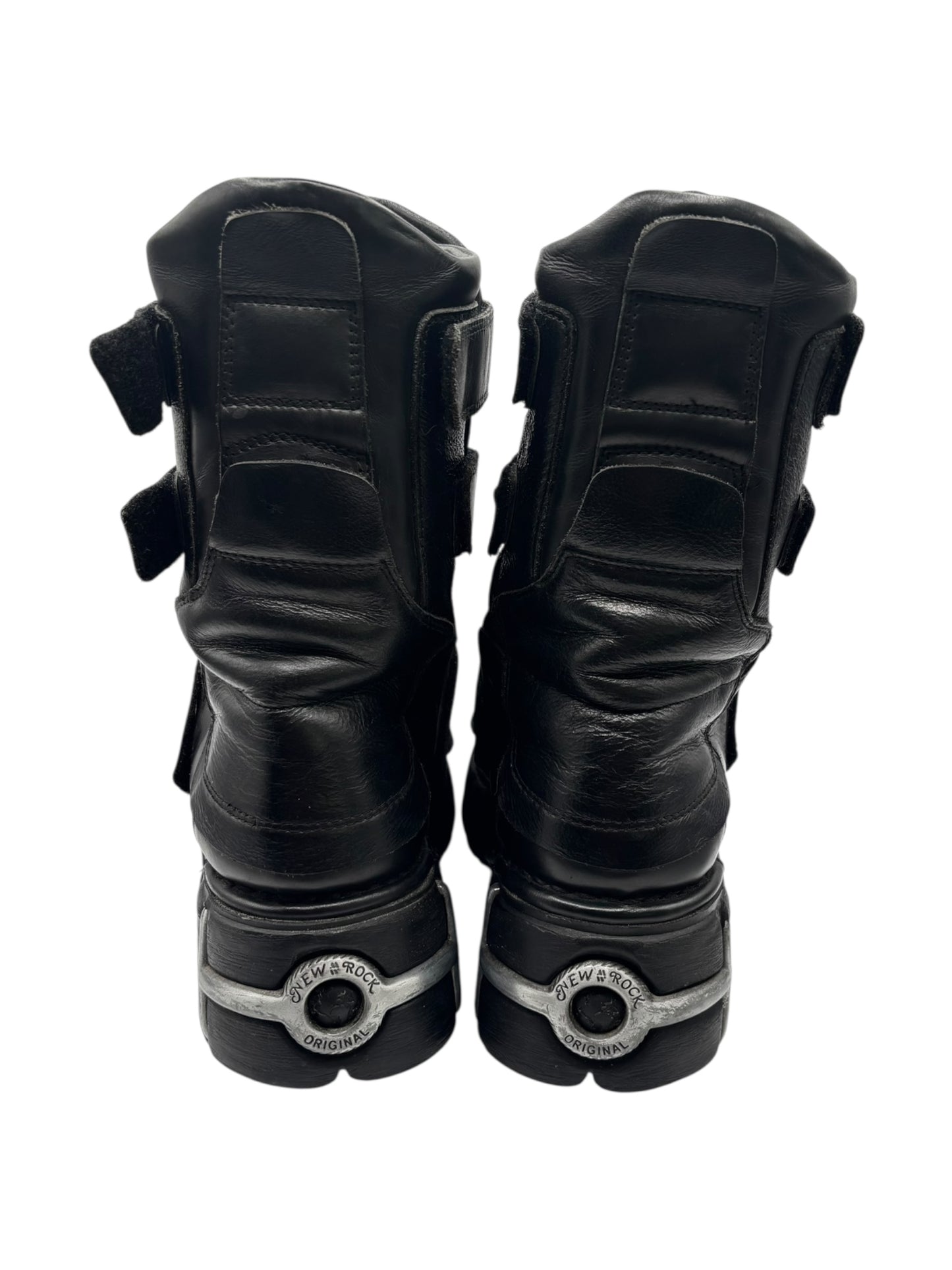 Vintage New Rock gamer leather platform boots size 41
