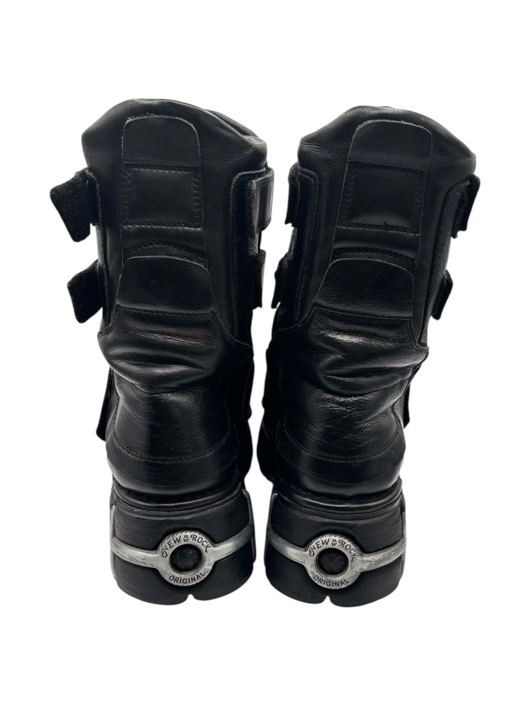 Vintage New Rock gamer leather platform boots size 41