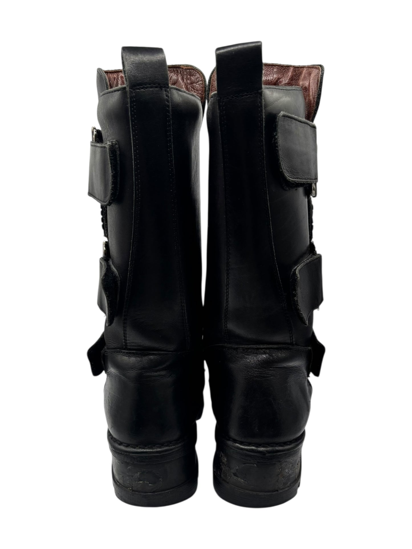 Vintage New Rock knee high leather boots size 41