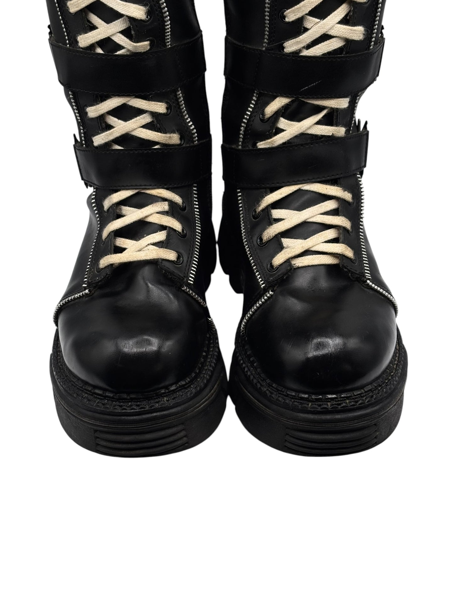 Vintage Mad Fish knee high platform leather boots