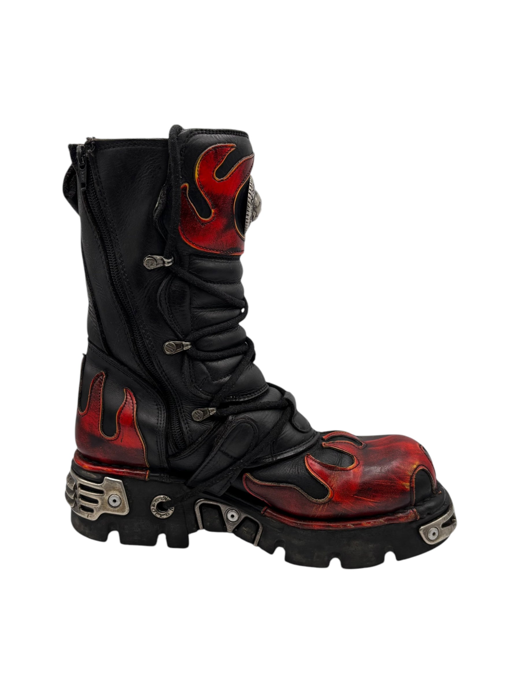 Vintage New Rock flame reactor boots size 43