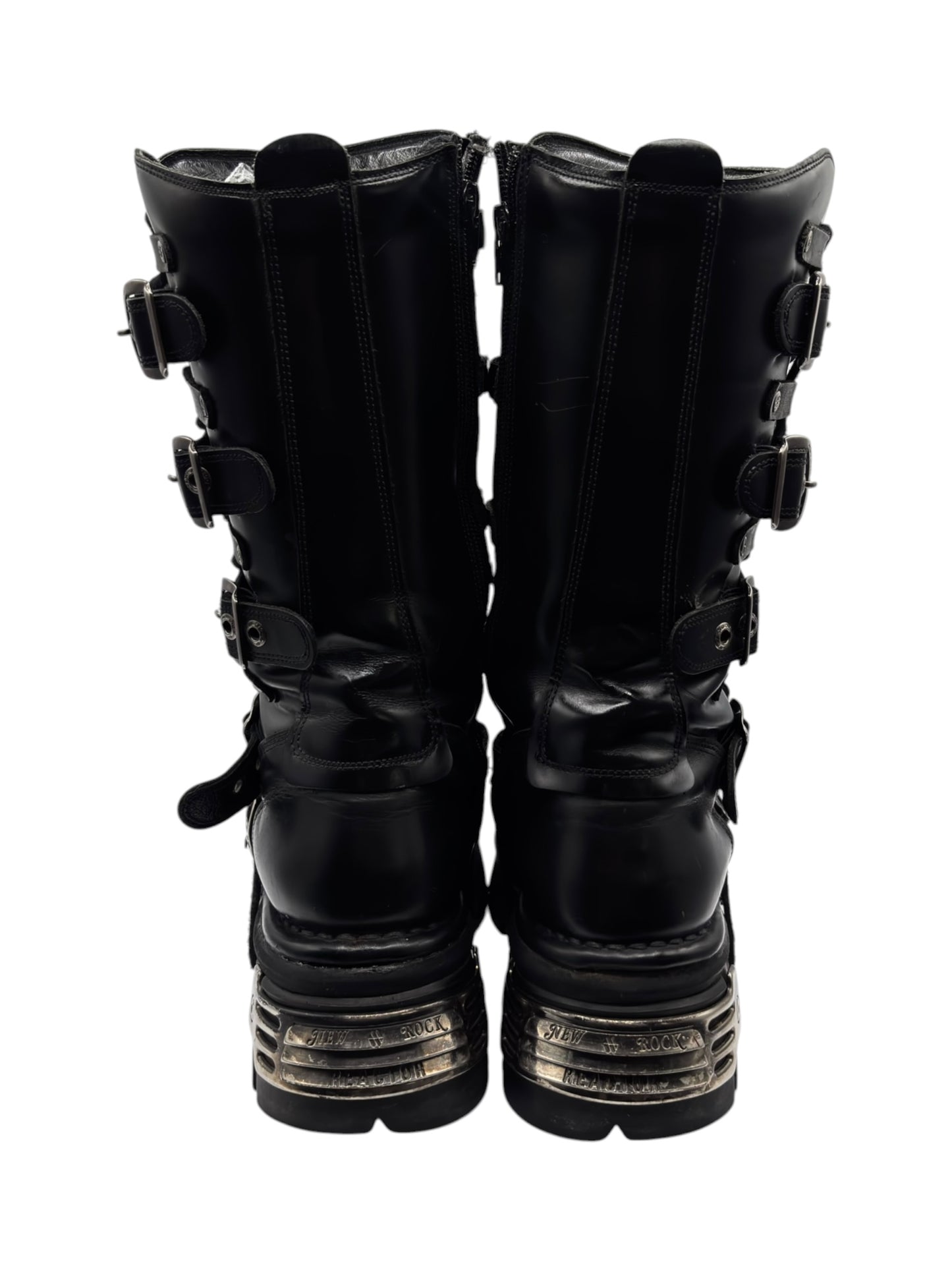 Vintage New Rock knee high reactor leather boots