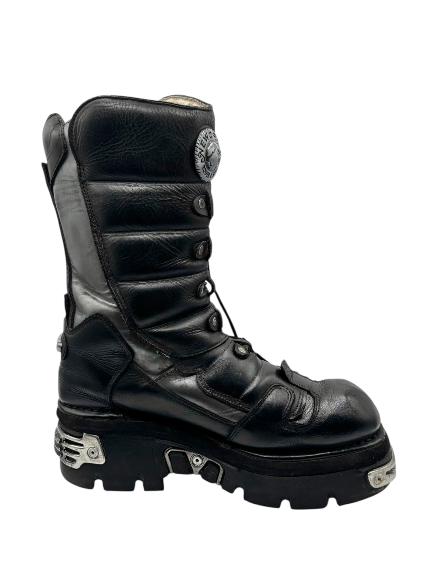 Vintage New Rock lace up reactor boots size 44