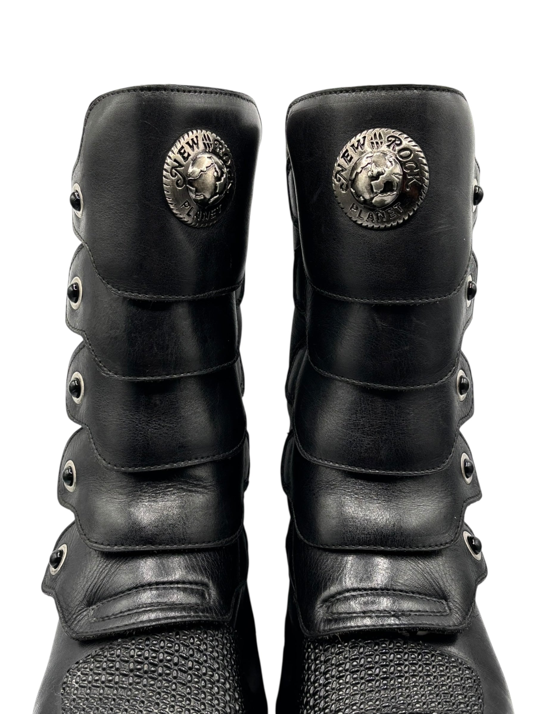 Vintage 90s New Rock armoured neptuno platform boots size 39