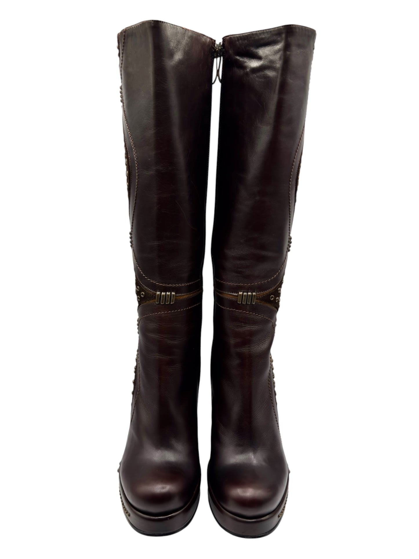 Beautiful vintage El Dantes knee high wedge boots