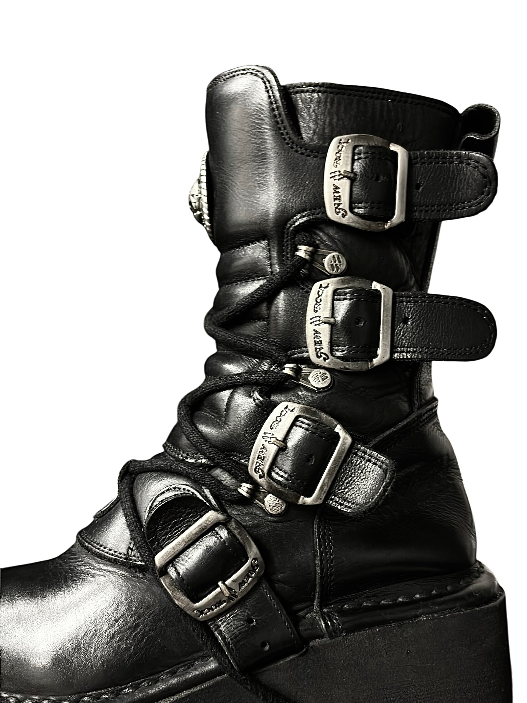 Super rare vintage New Rock double neptuno platform boots size 37
