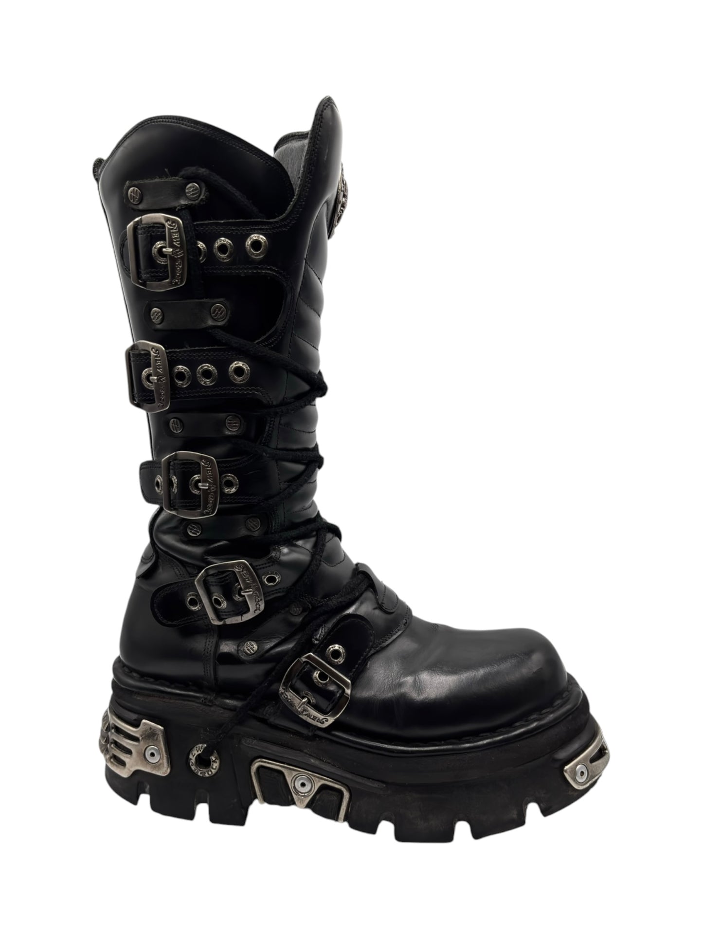 Vintage New Rock knee high reactor leather boots