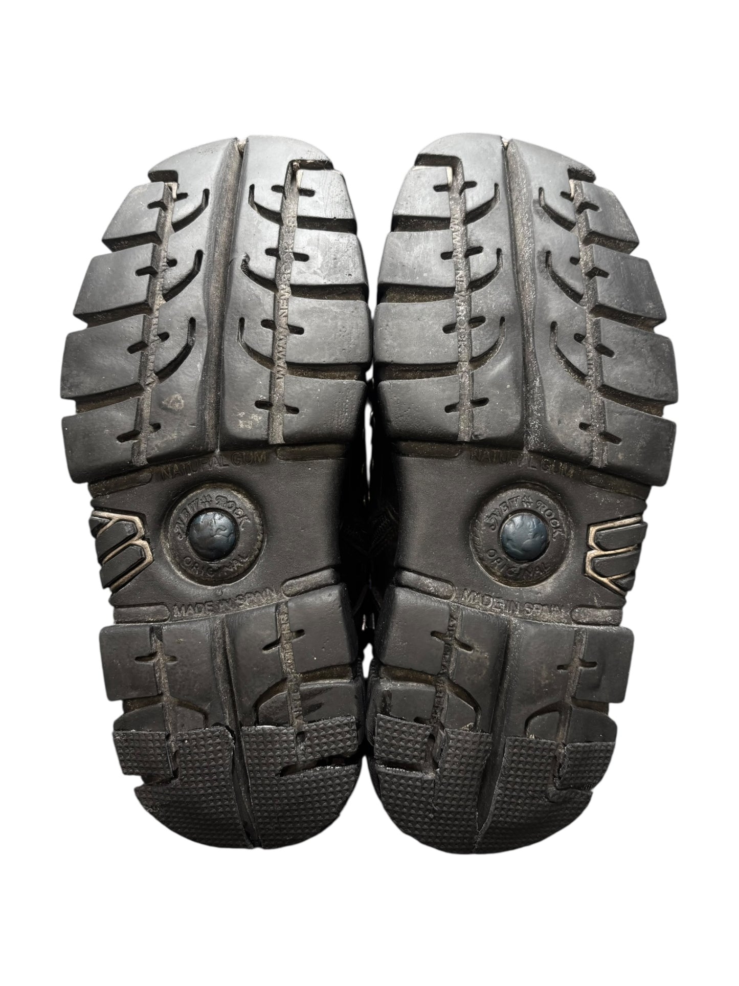 Vintage New Rock studded leather platform boots