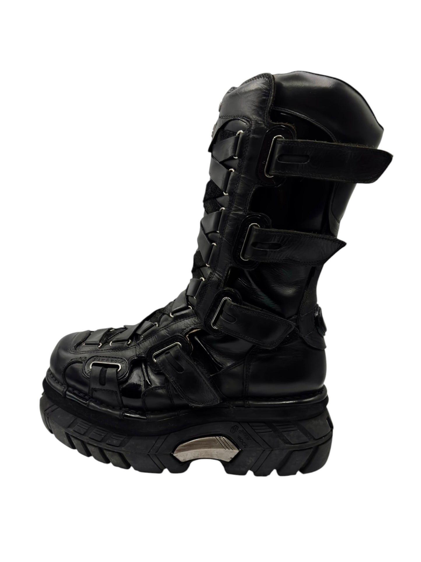 RARE vintage New Rock trailer mid-calf platform boots