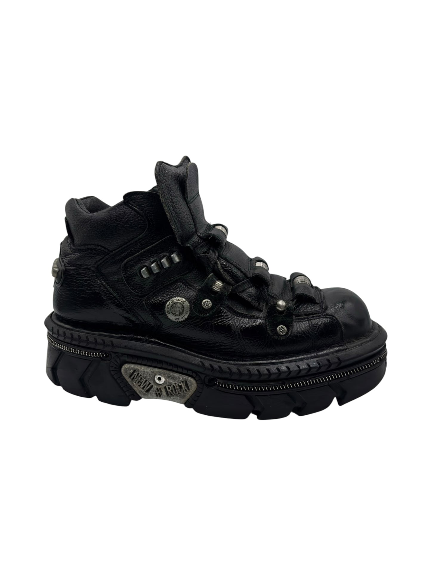 New Rock leather platform boots