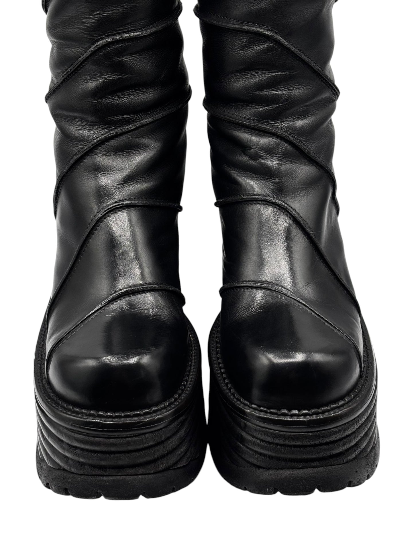 Rare vintage 90s El Dantes knee high block platform boots