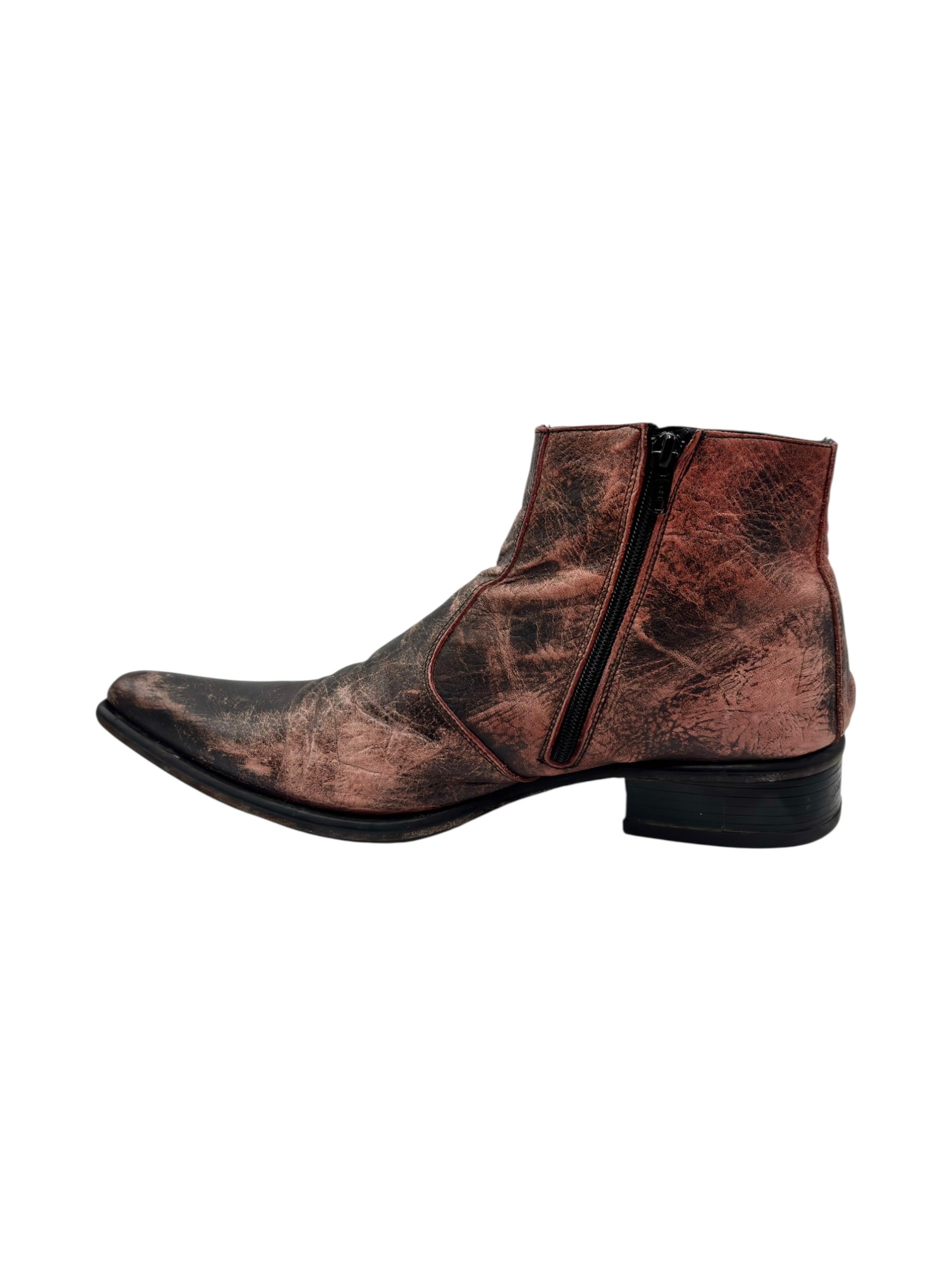 Vintage New Rock leather cowboy boots rose fade size 41
