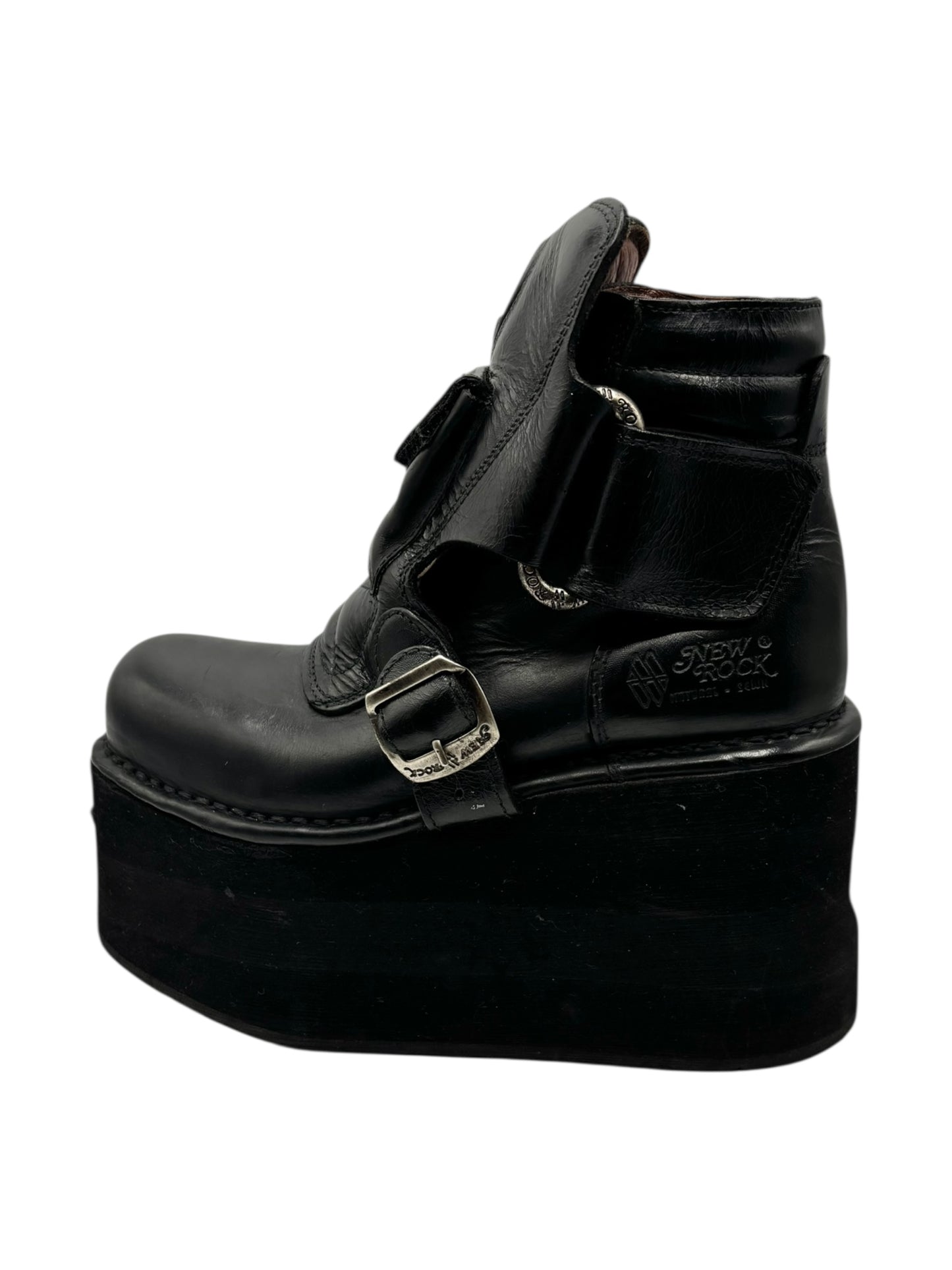Vintage 90s New Rock neptuno pouch platform boots size 36
