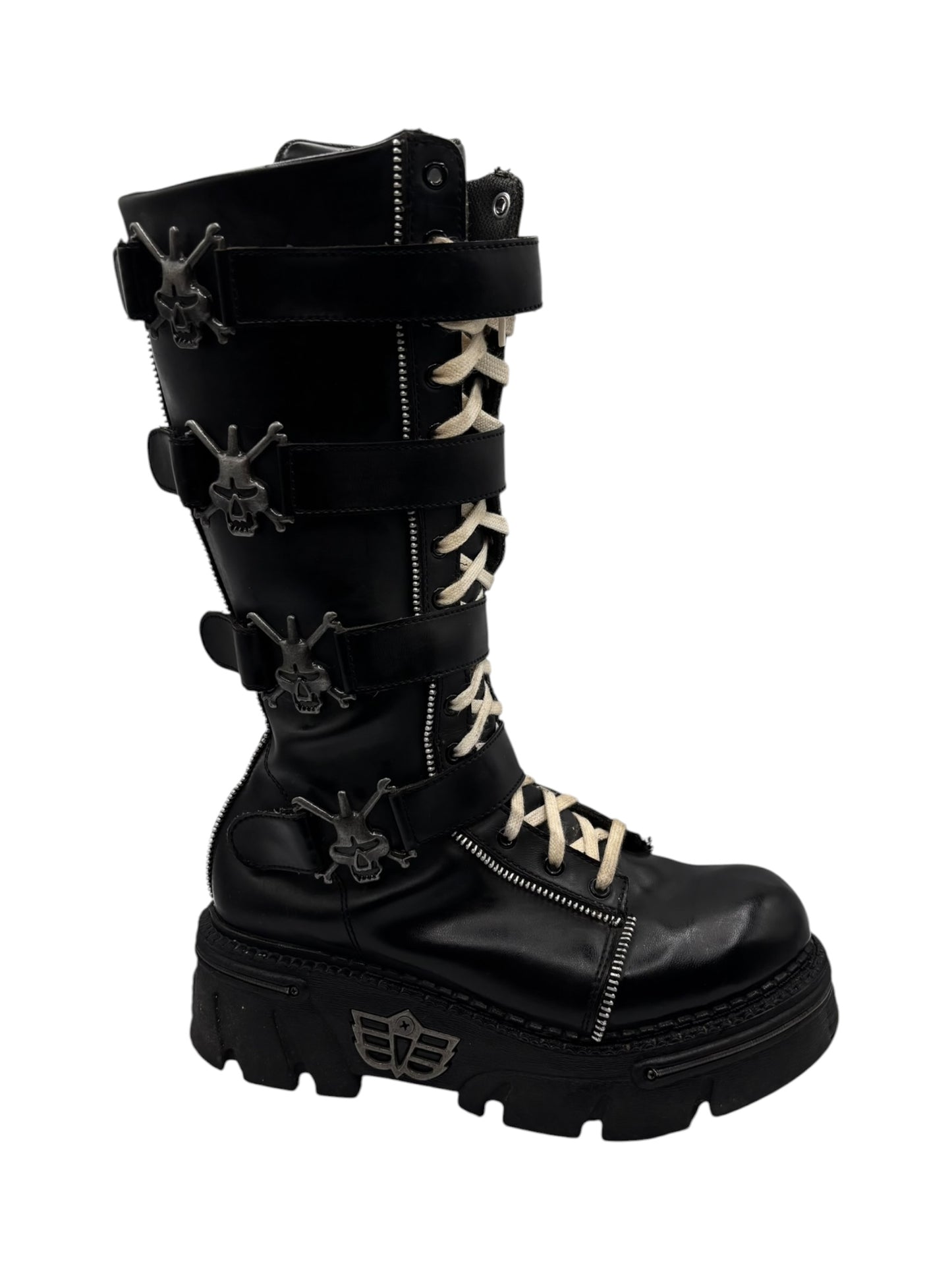 Vintage Mad Fish knee high platform leather boots
