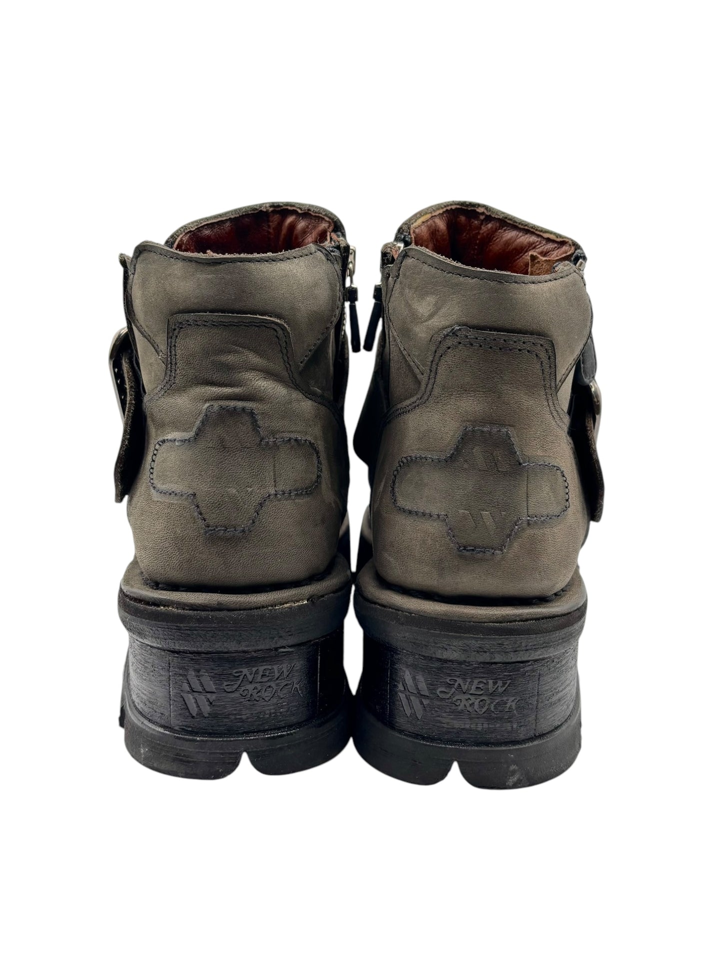 Vintage New Rock leather ankle boots size 41