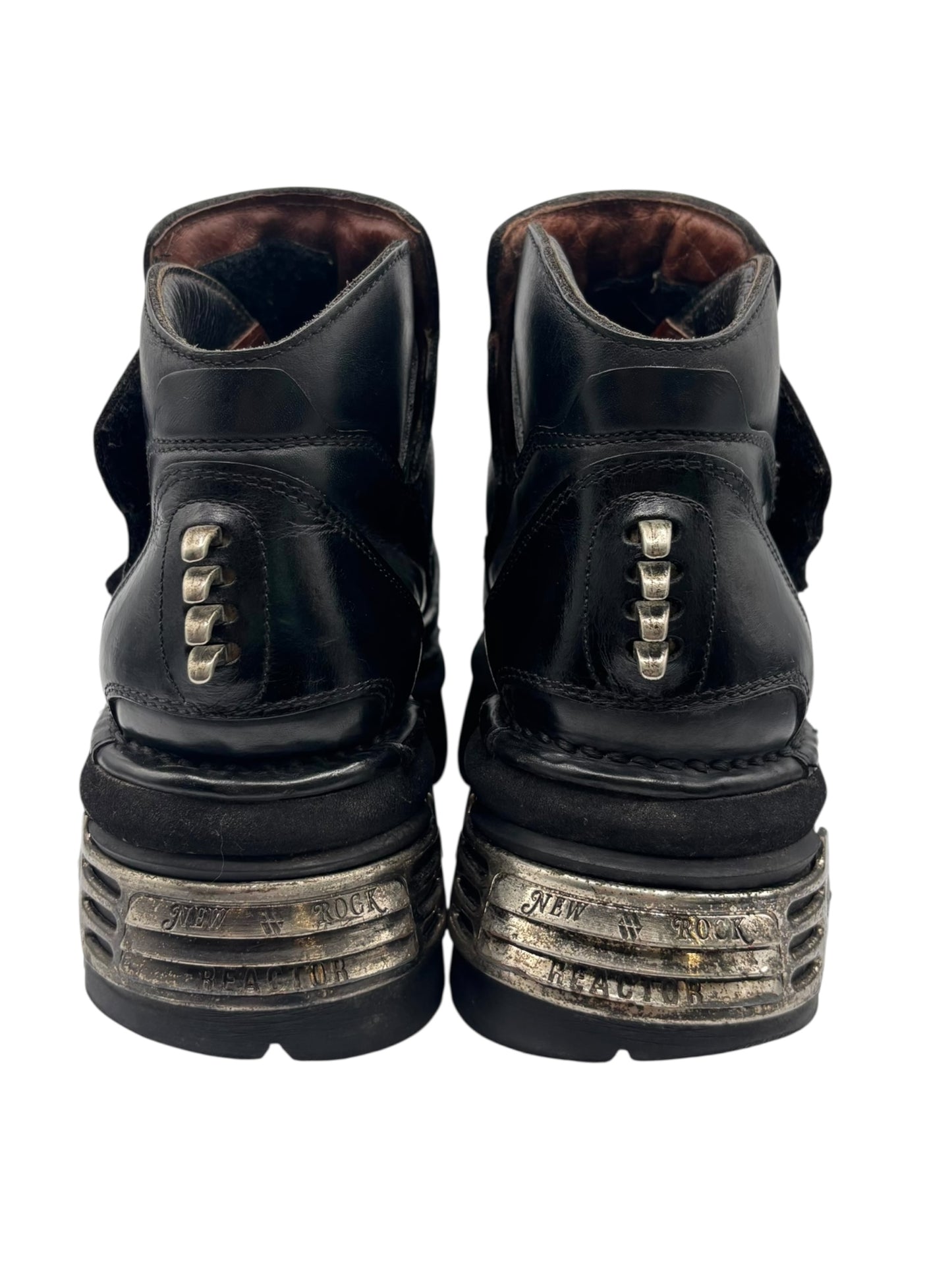 Vintage rare New Rock chunky leather platform boots size 42