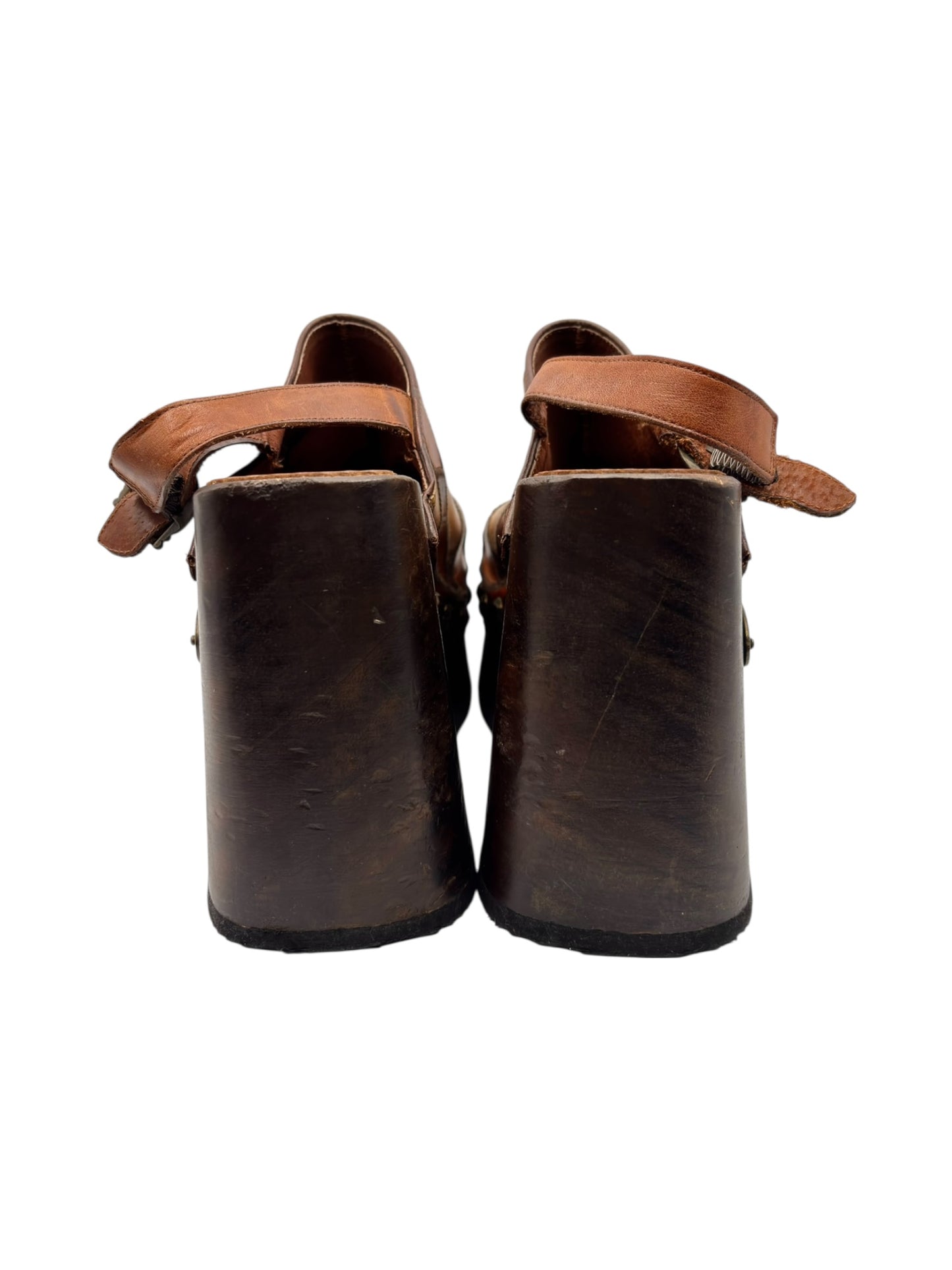 Vintage El Dantes block platform sandals size 38