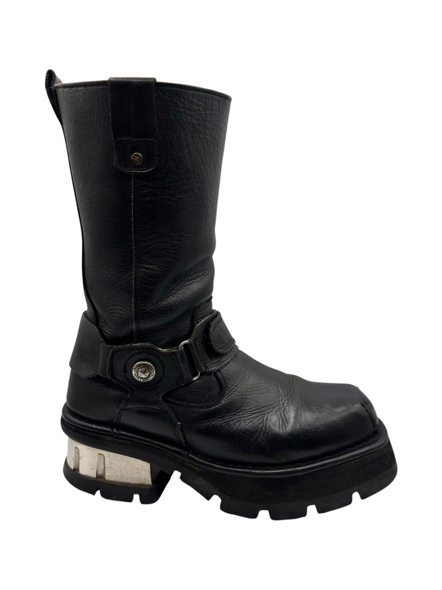 Vintage New Rock leather biker boots