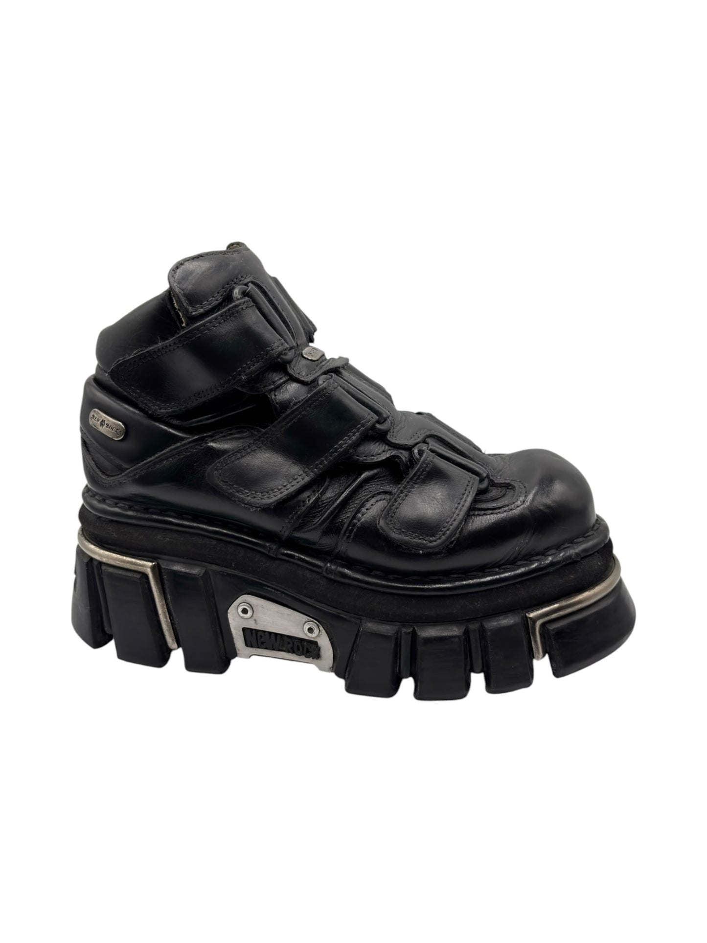 Vintage New Rock terminator velcro platform boots