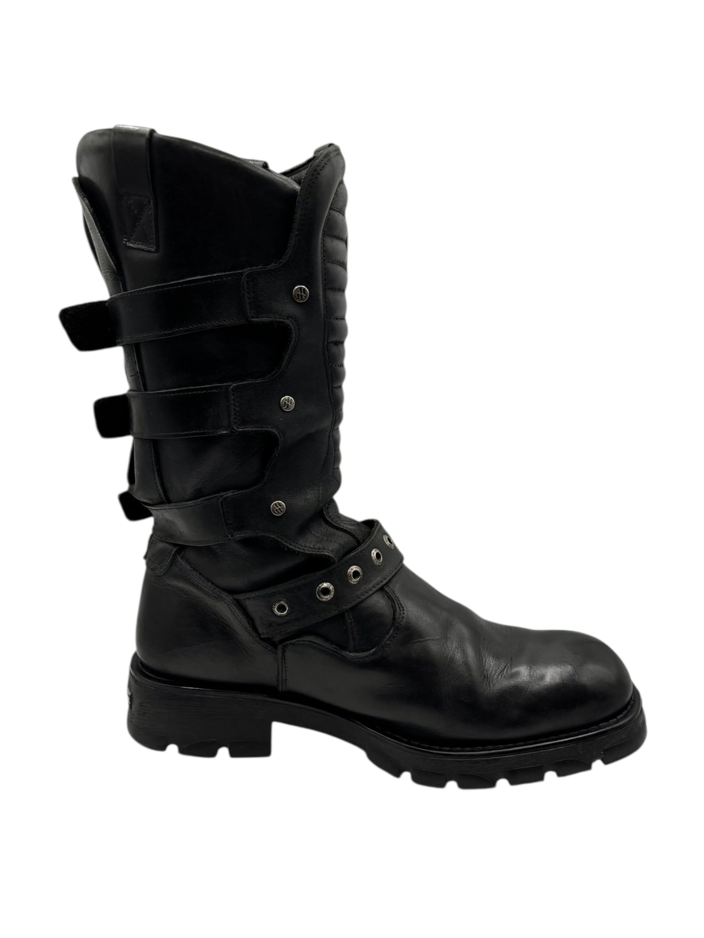 Vintage New Rock leather biker boots size 45