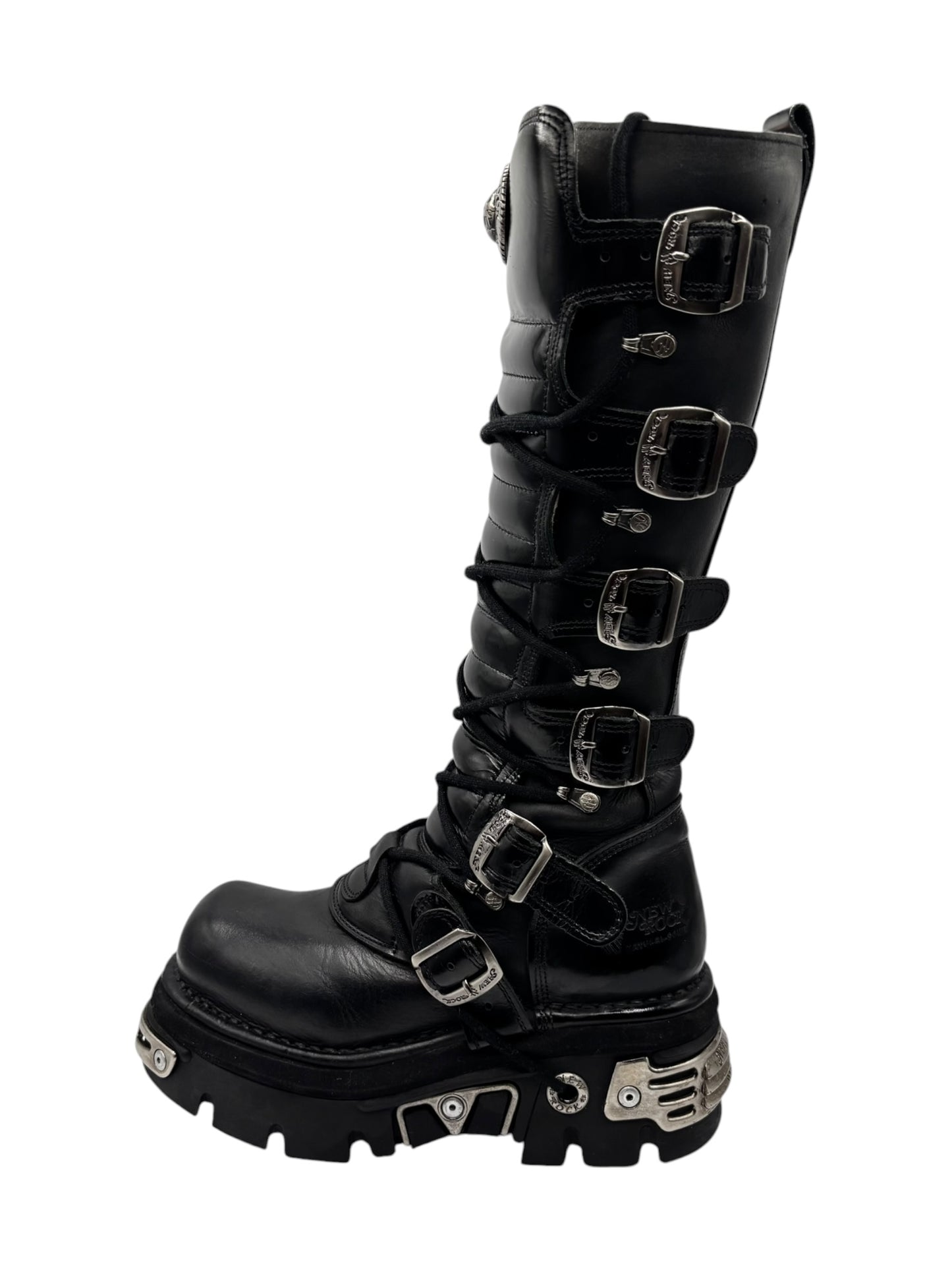 Vintage New Rock knee high reactor leather boots