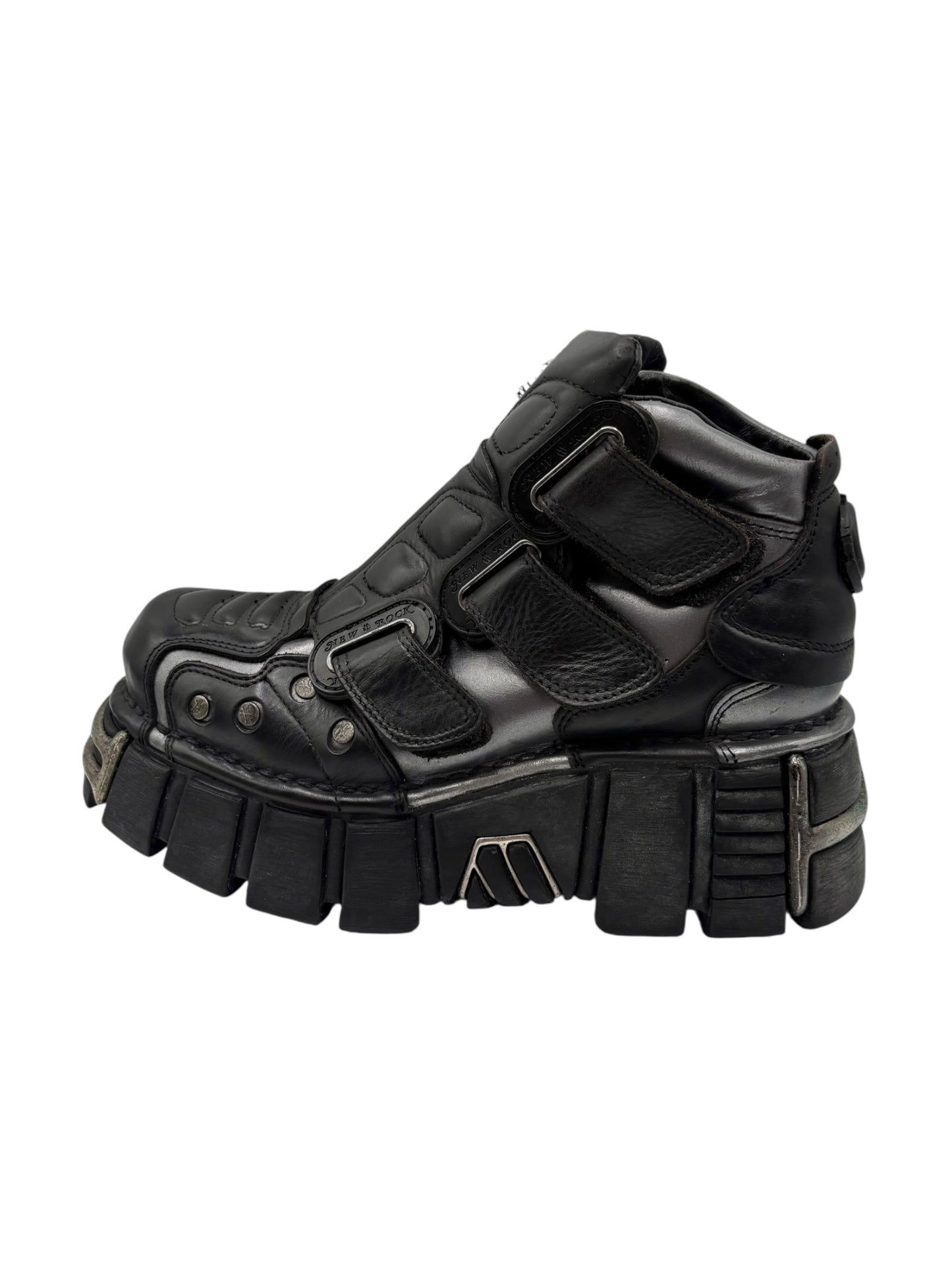 Vintage New Rock avant garde leather platform boots size 37