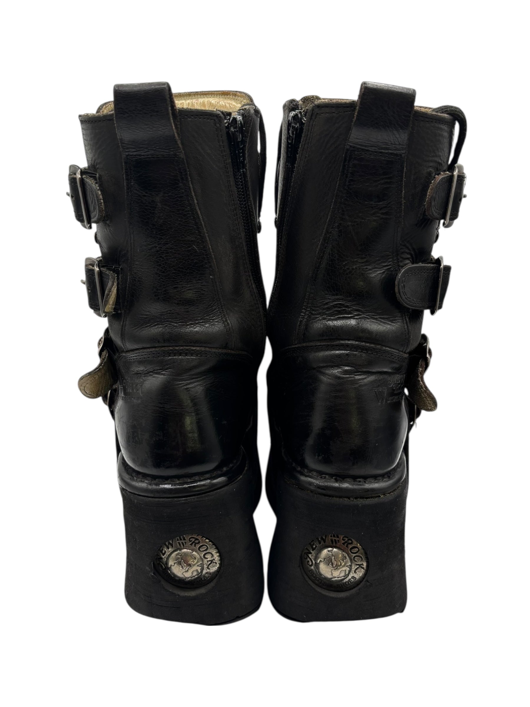 Vintage 90s New Rock neptuno platform boots size 37