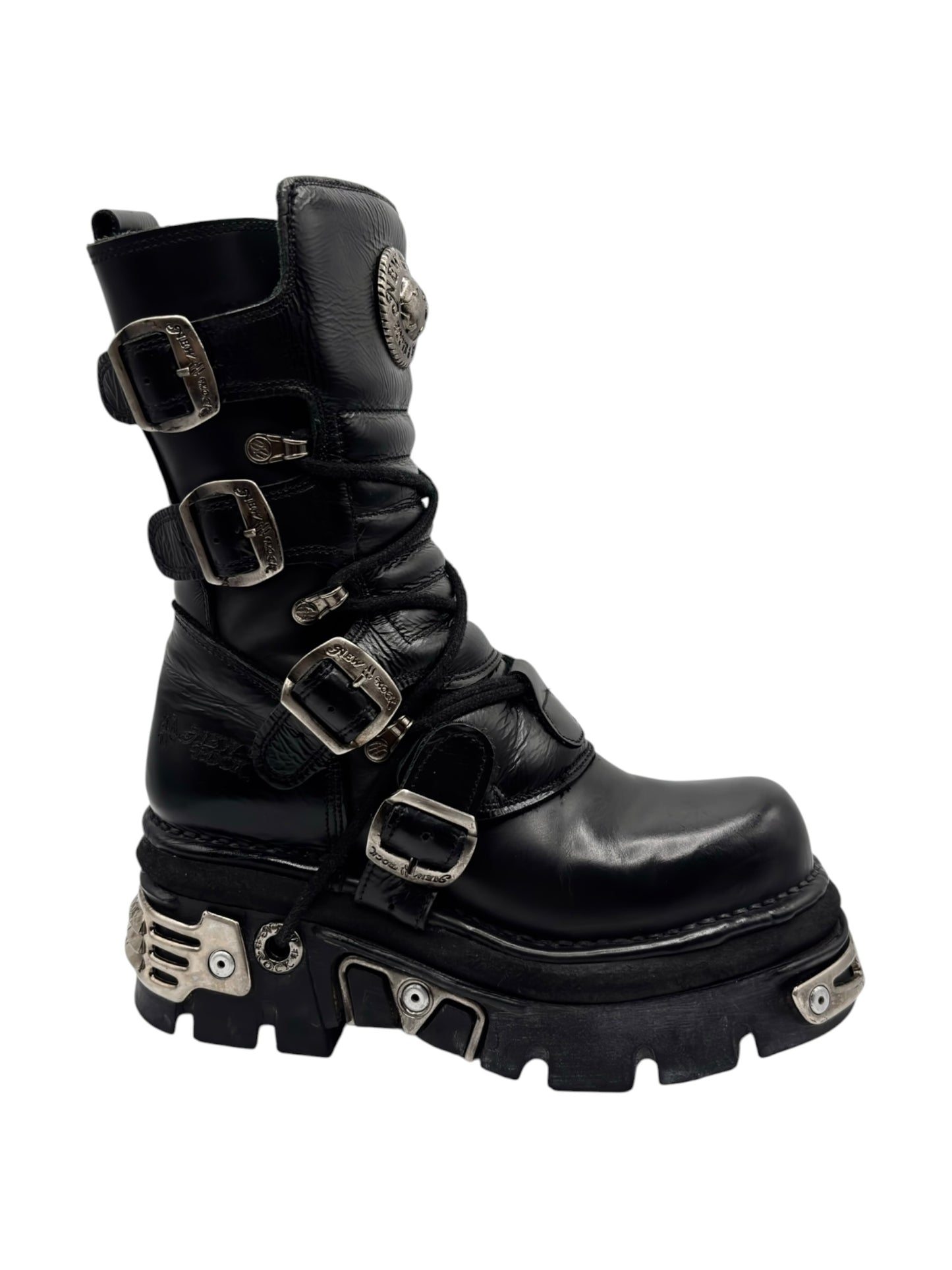 Vintage New Rock reactor mid-calf boots