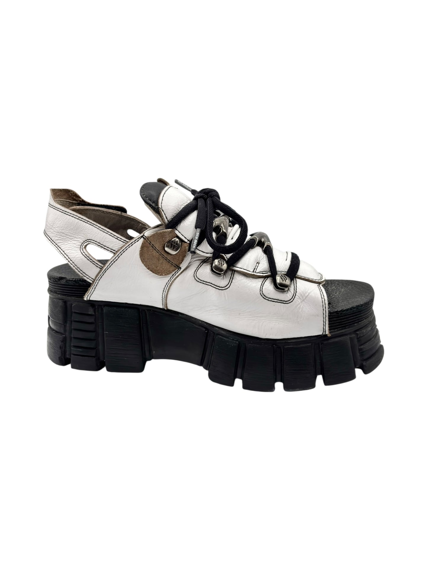 Vintage New Rock white platform sandals size 40