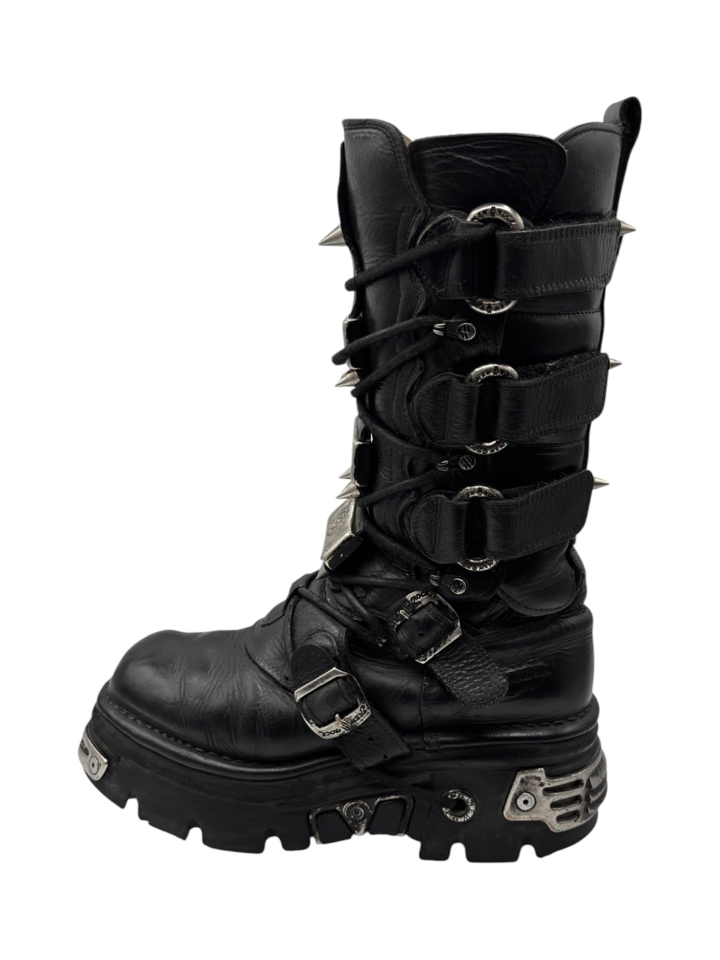 Vintage New Rock knee high reactor leather boots