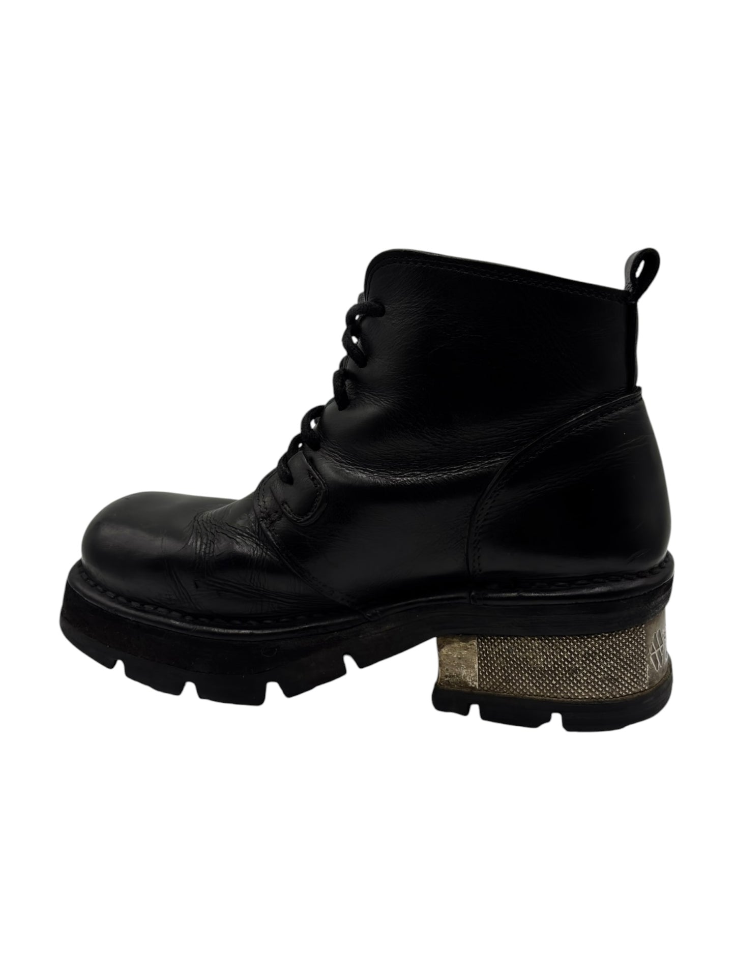 Vintage New Rock raised-heel leather boots