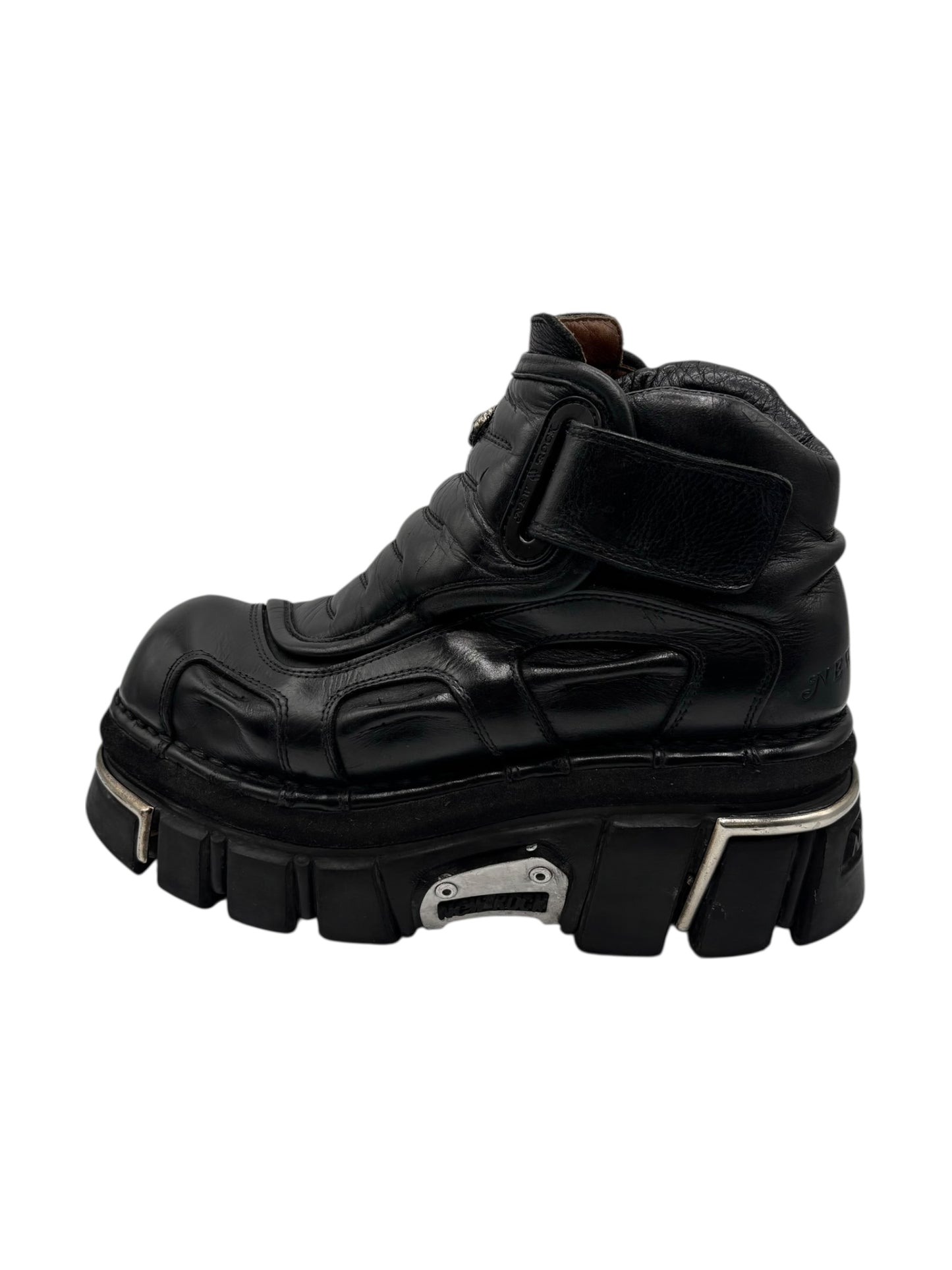 Vintage New Rock avant garde leather platform boots size 41