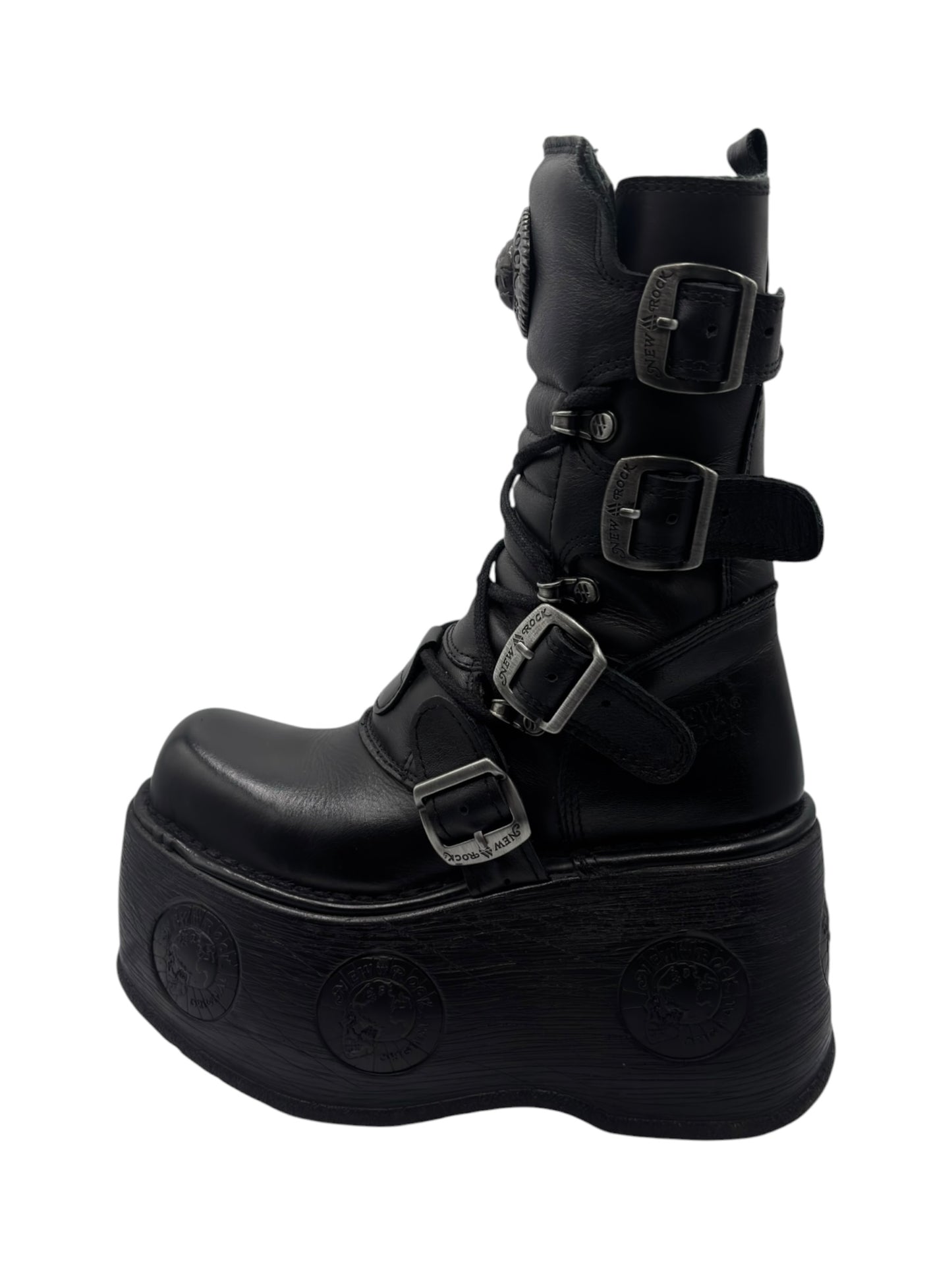 Vintage New Rock neptuno leather platform boots