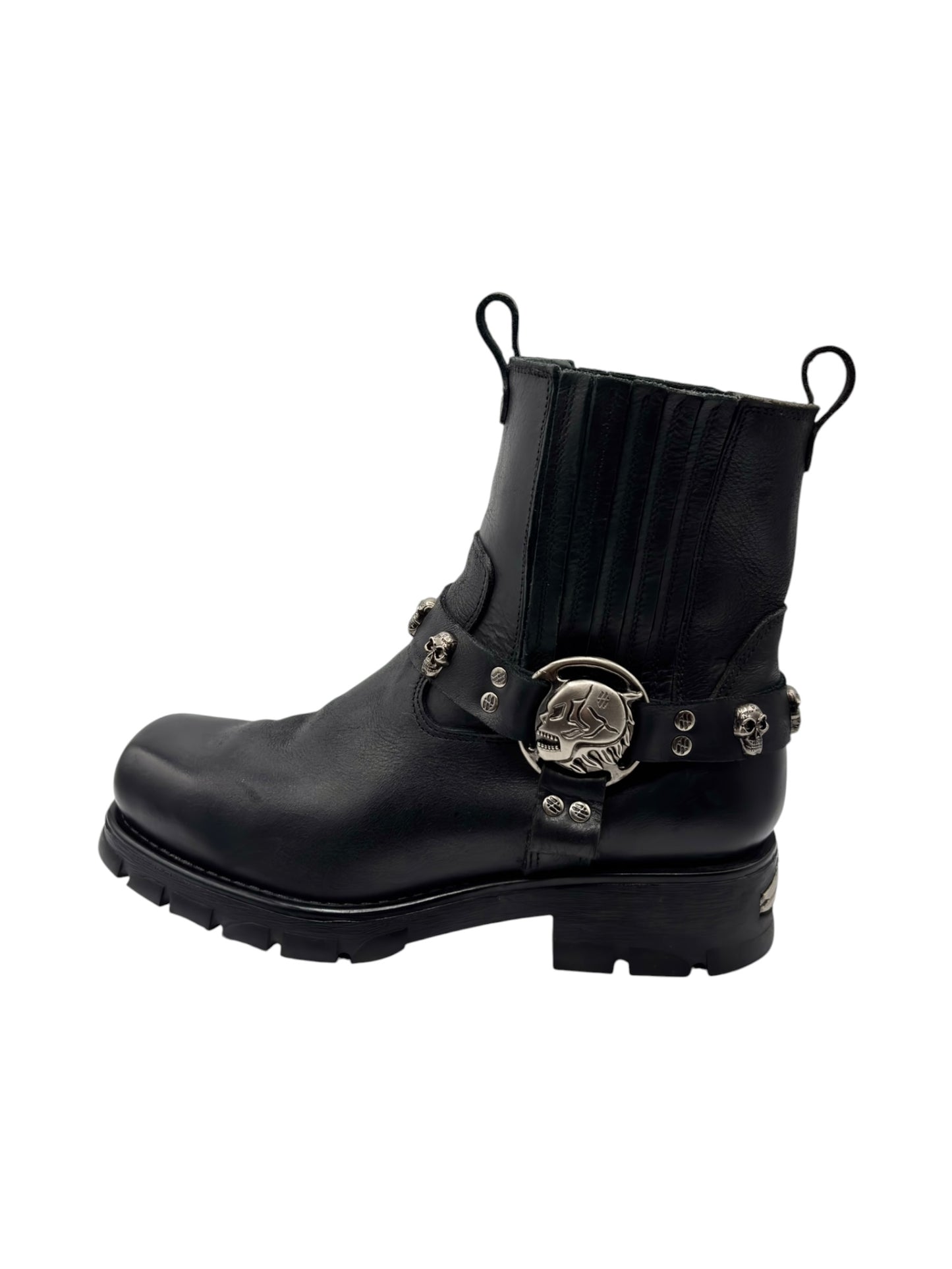 Vintage New Rock leather biker boots