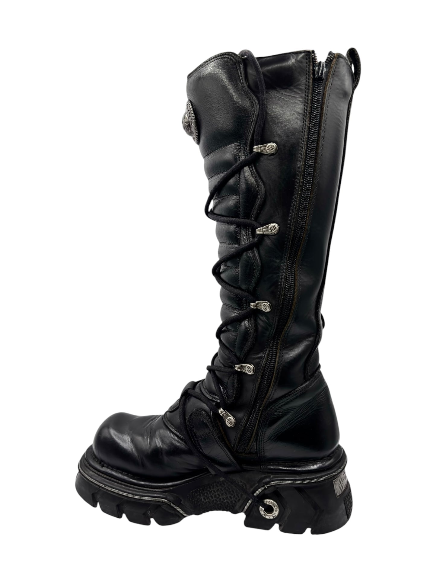 Vintage New Rock knee high reactor leather boots